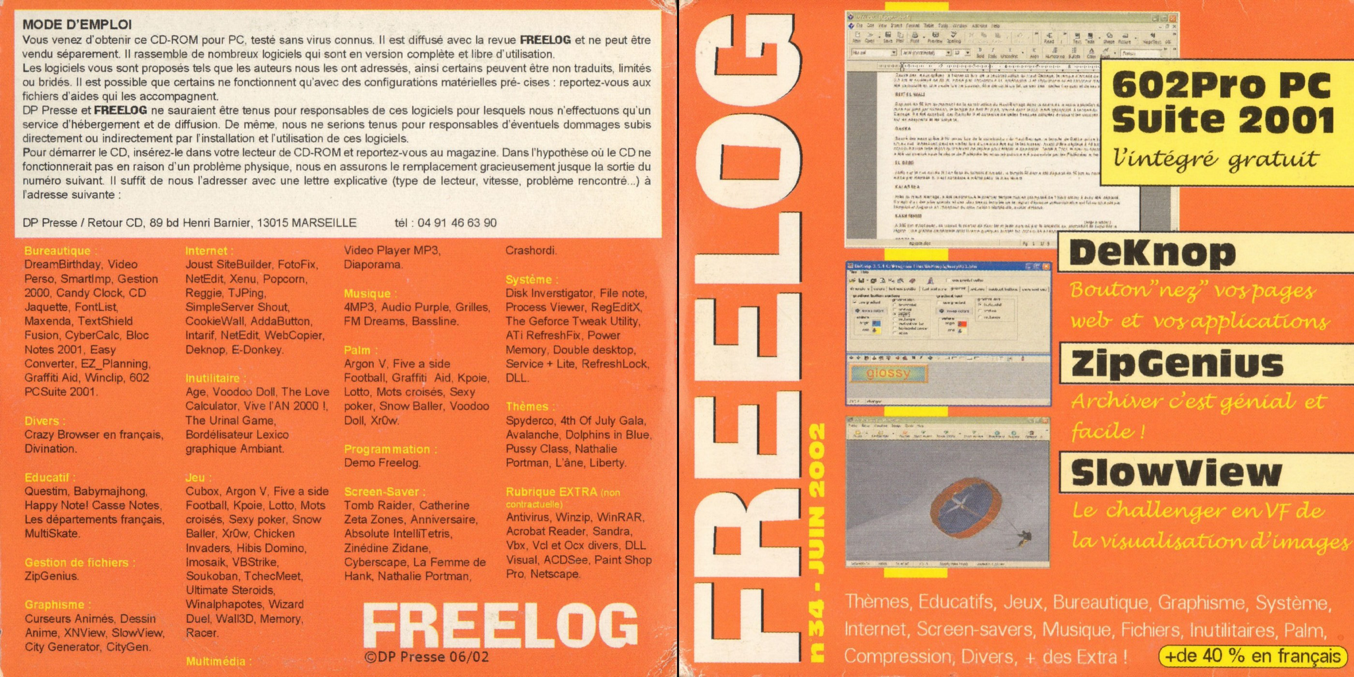 Première page de freelog numerocd034