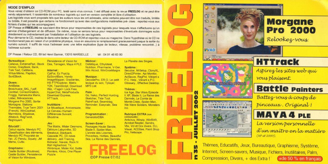 Première page de freelog numerocd035