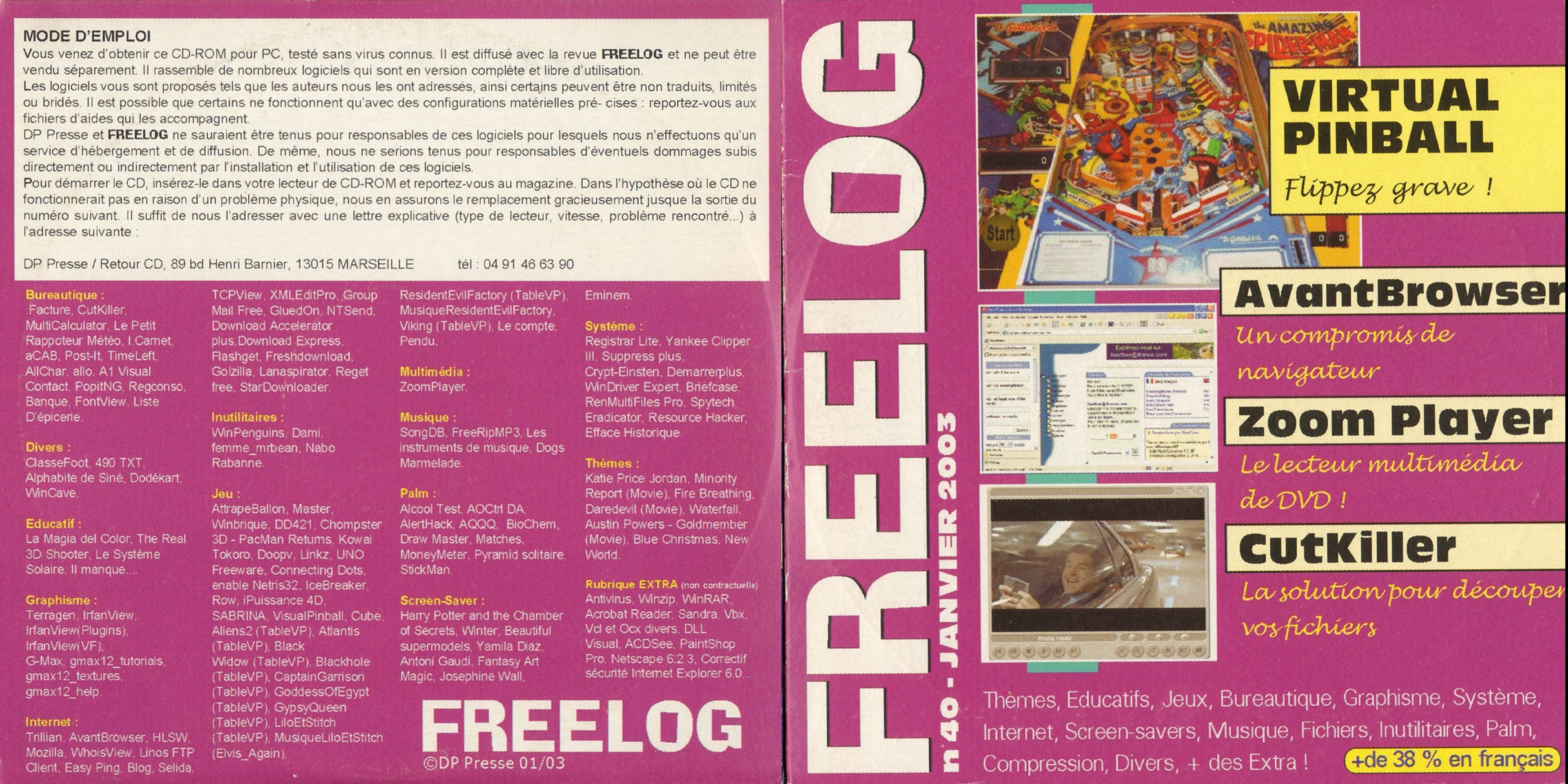 Première page de freelog numerocd040