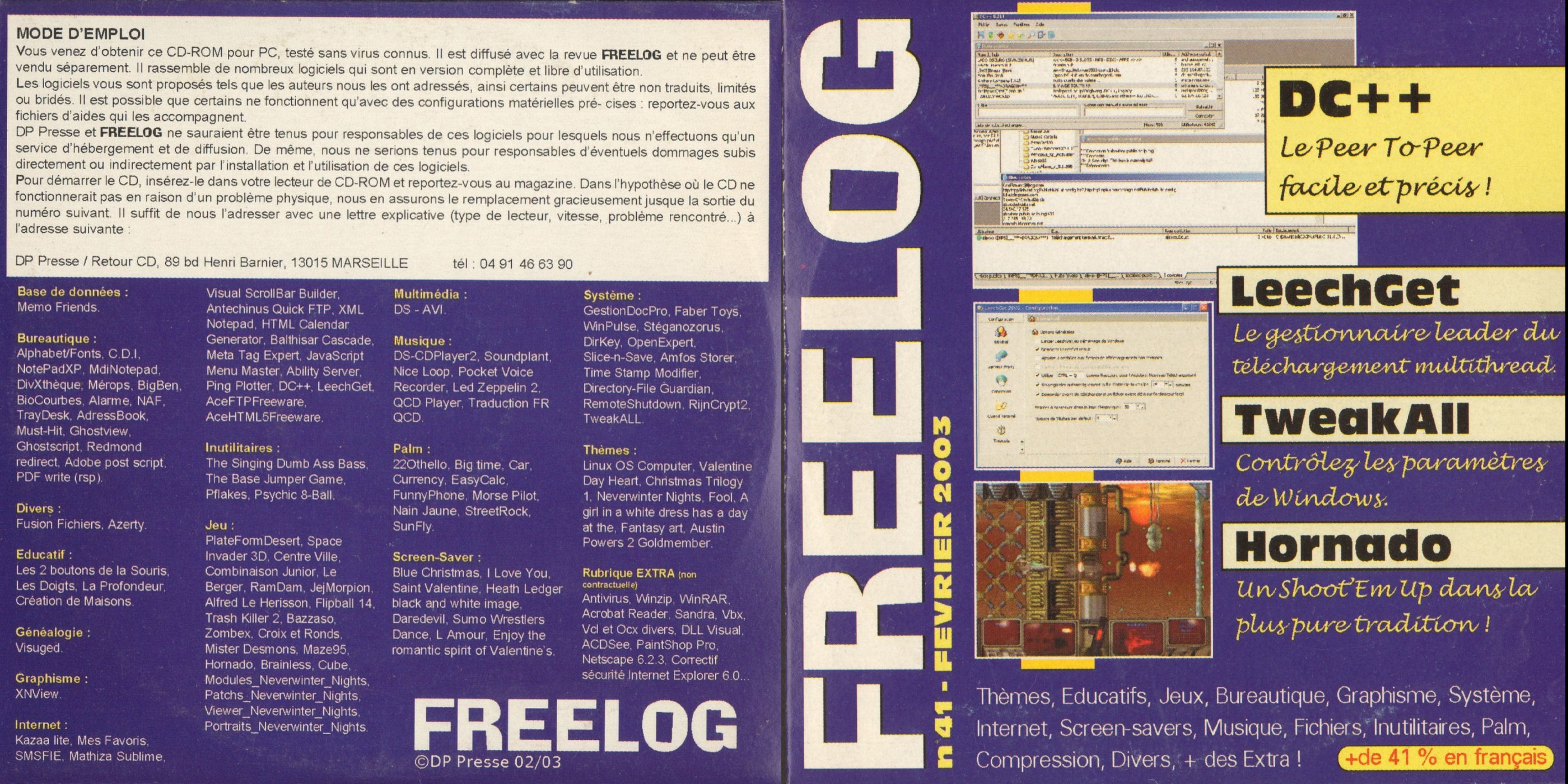 Première page de freelog numerocd041