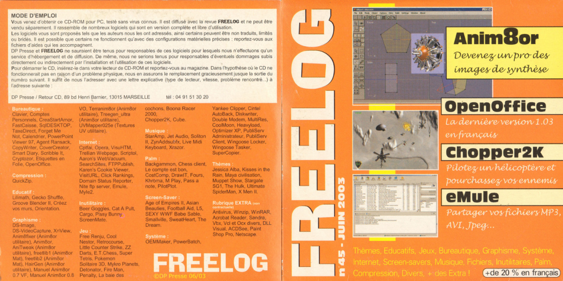 Première page de freelog numerocd045