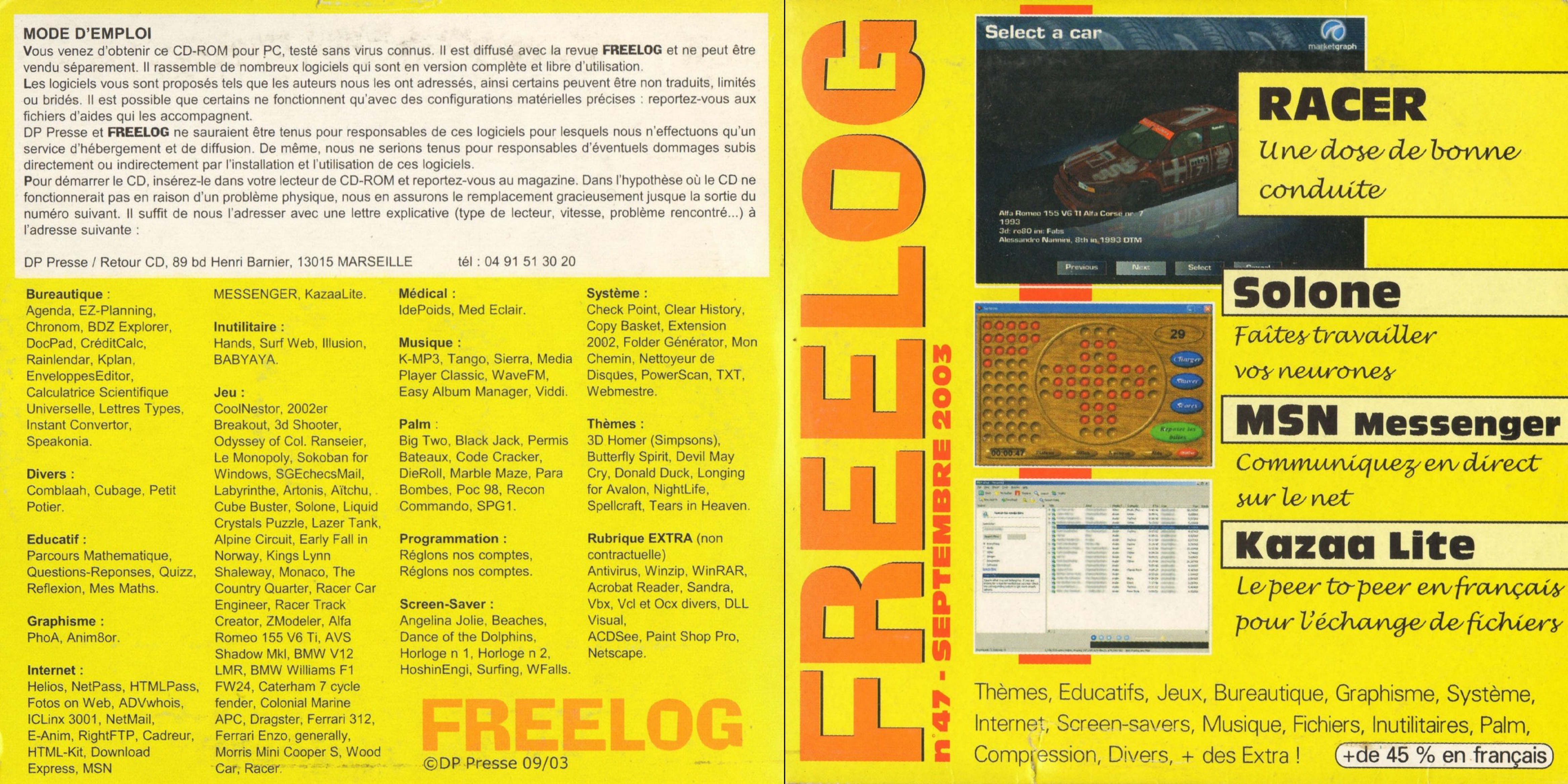 Première page de freelog numerocd047