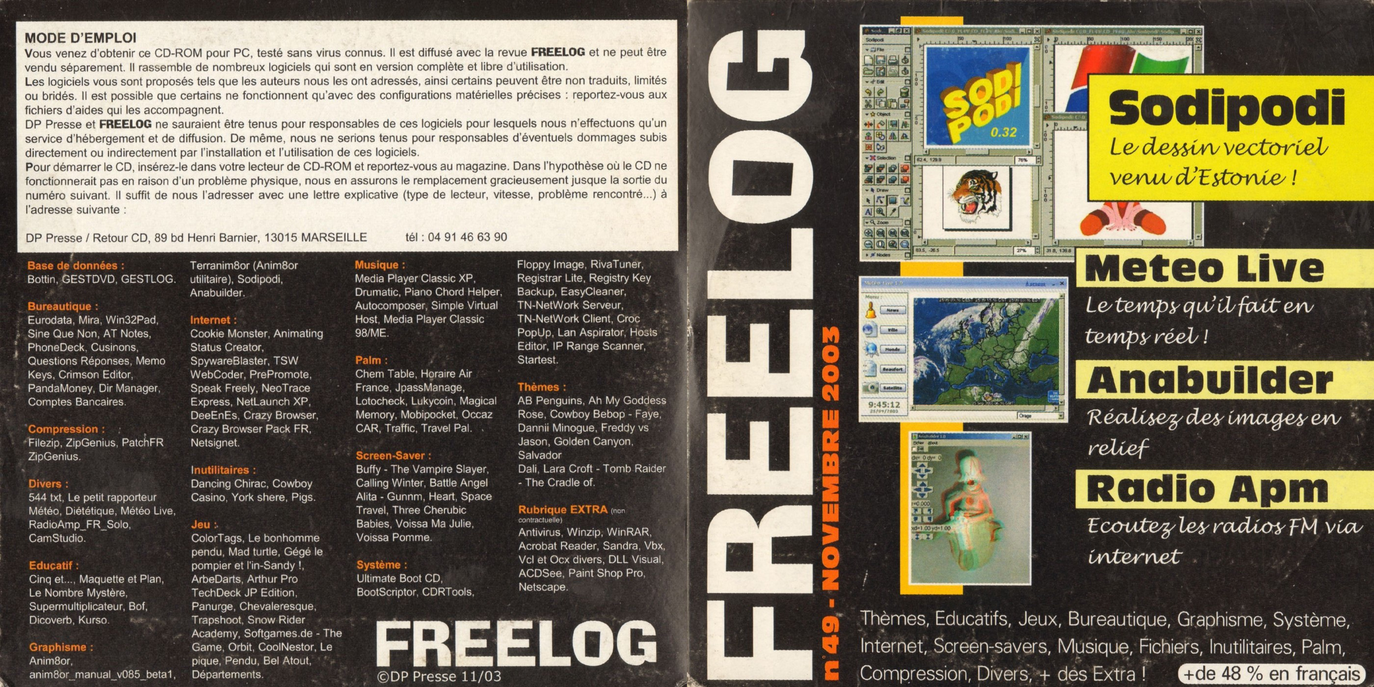Première page de freelog numerocd049
