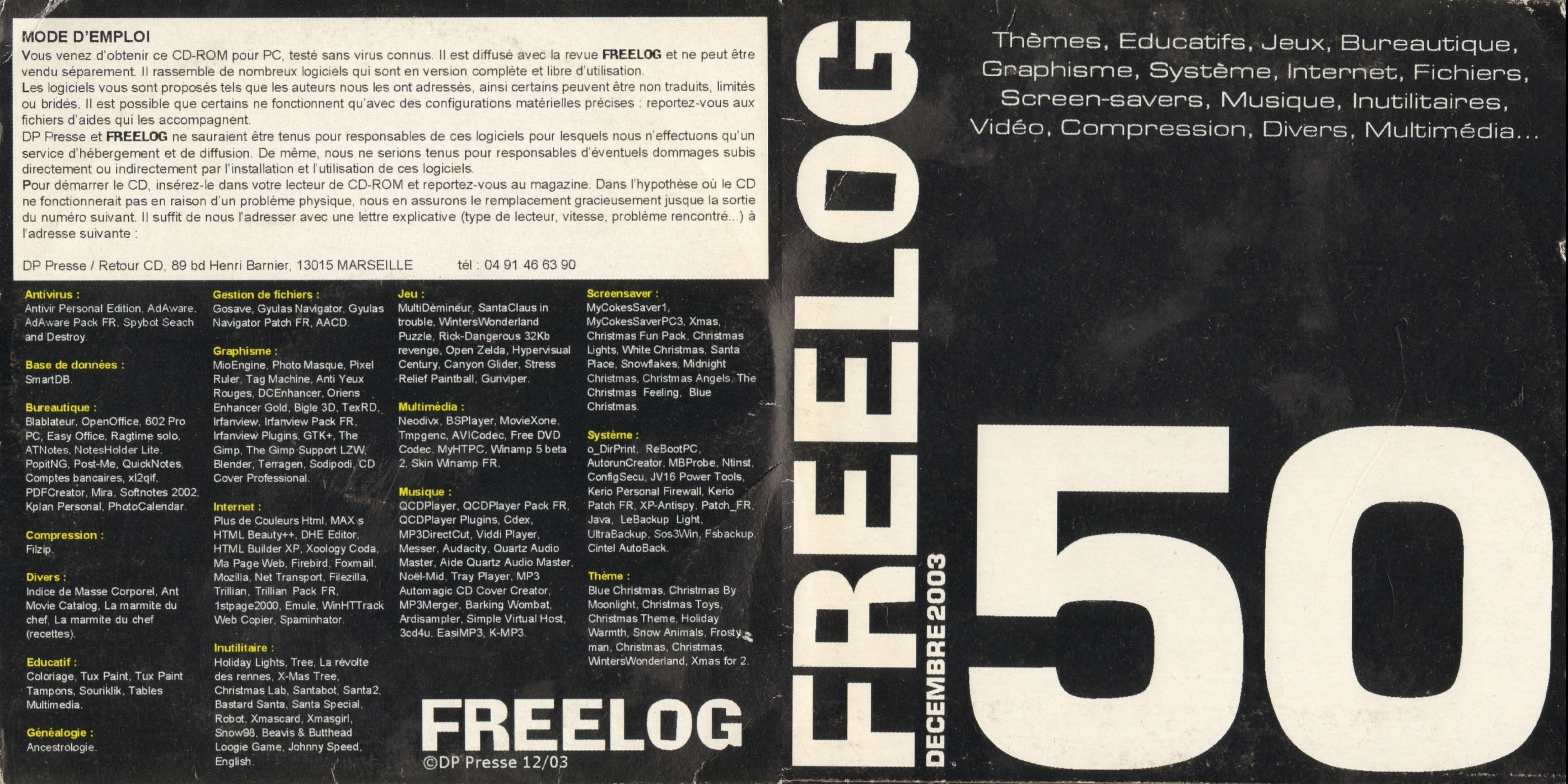 Première page de freelog numerocd050