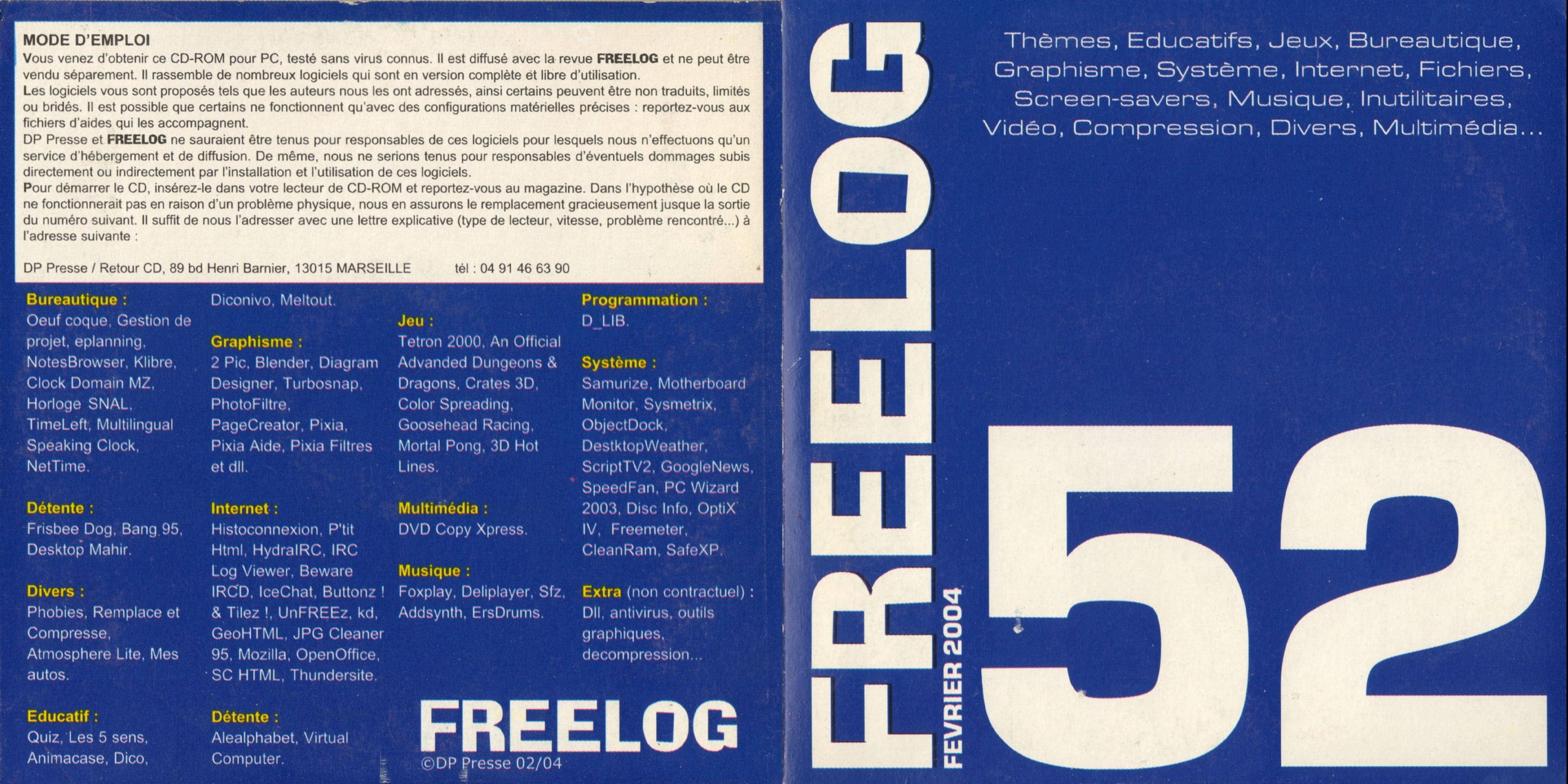 Première page de freelog numerocd052