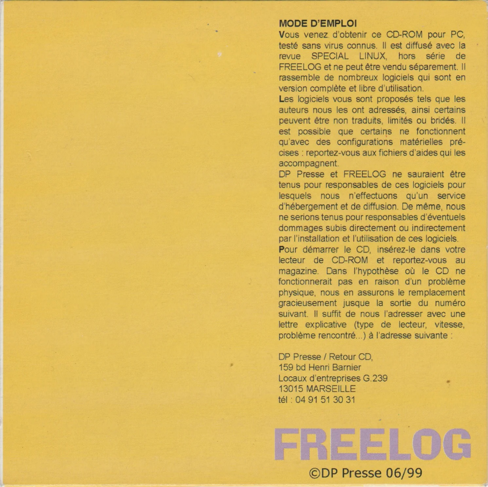 Première page de freelog numerohscd002