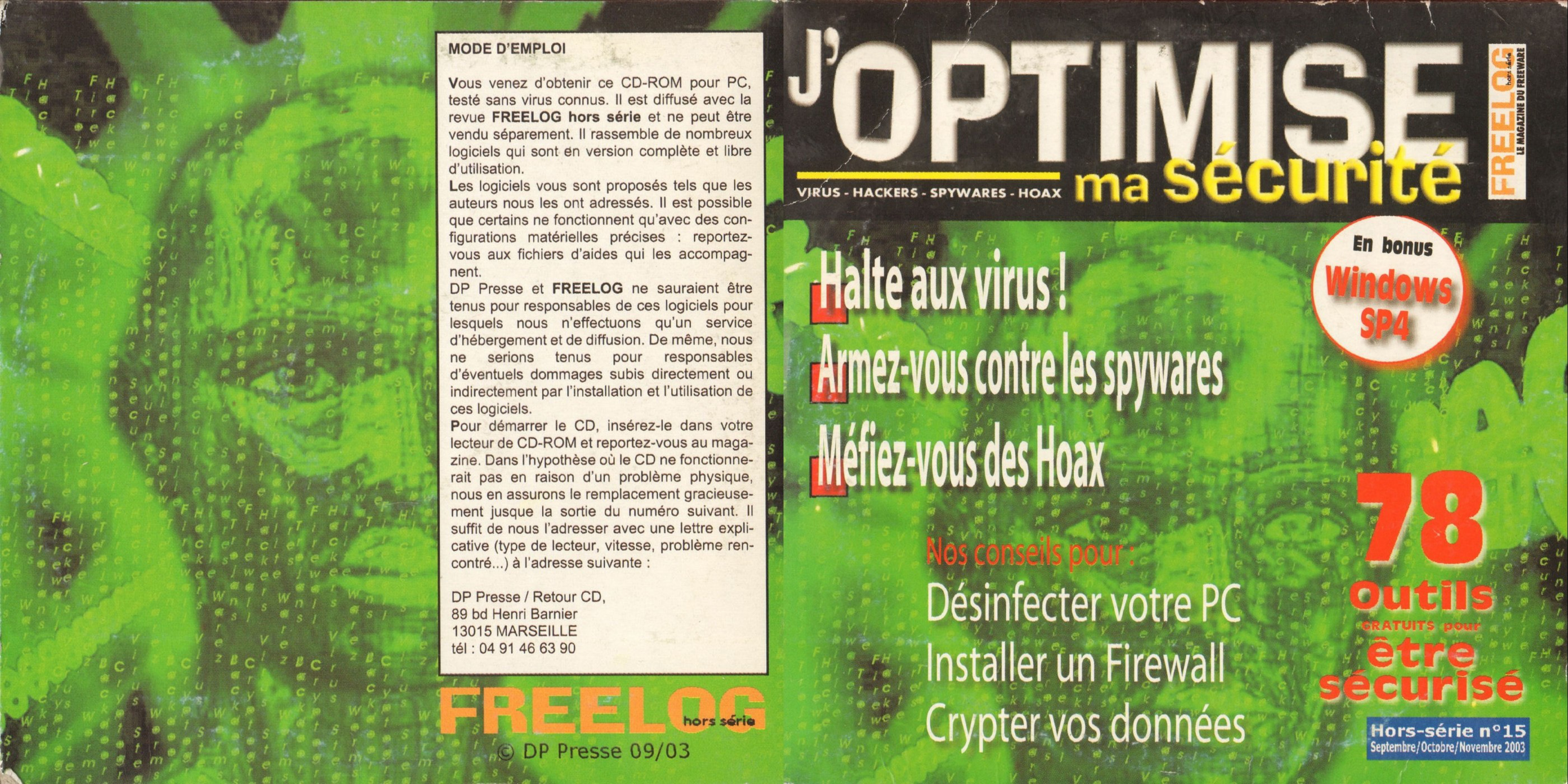 Première page de freelog numerohscd15
