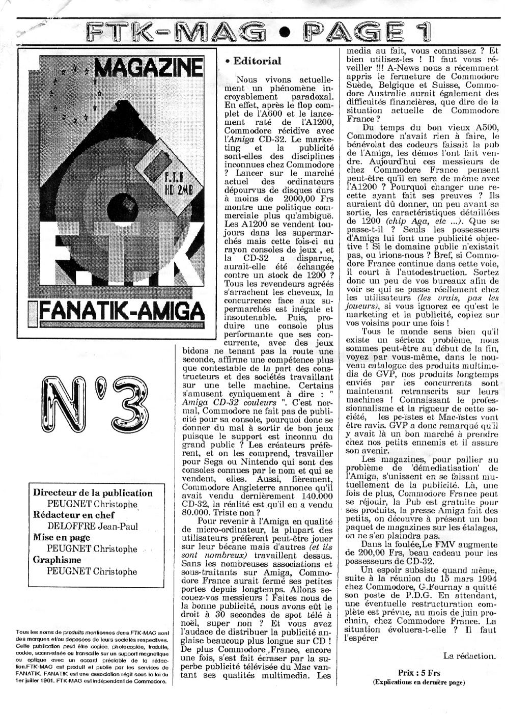 Première page de ftkmag numero03