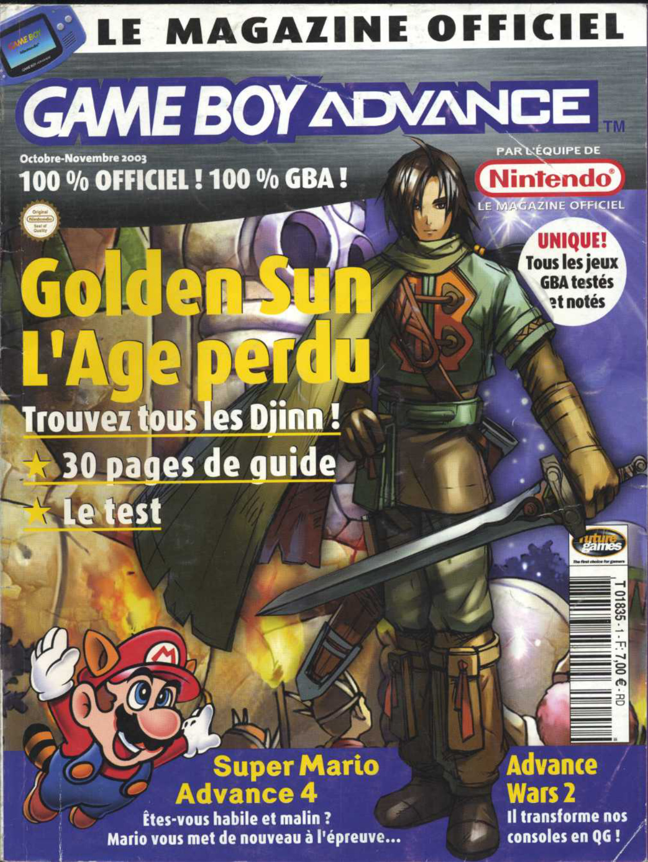 Première page de gameboyadvance numero01