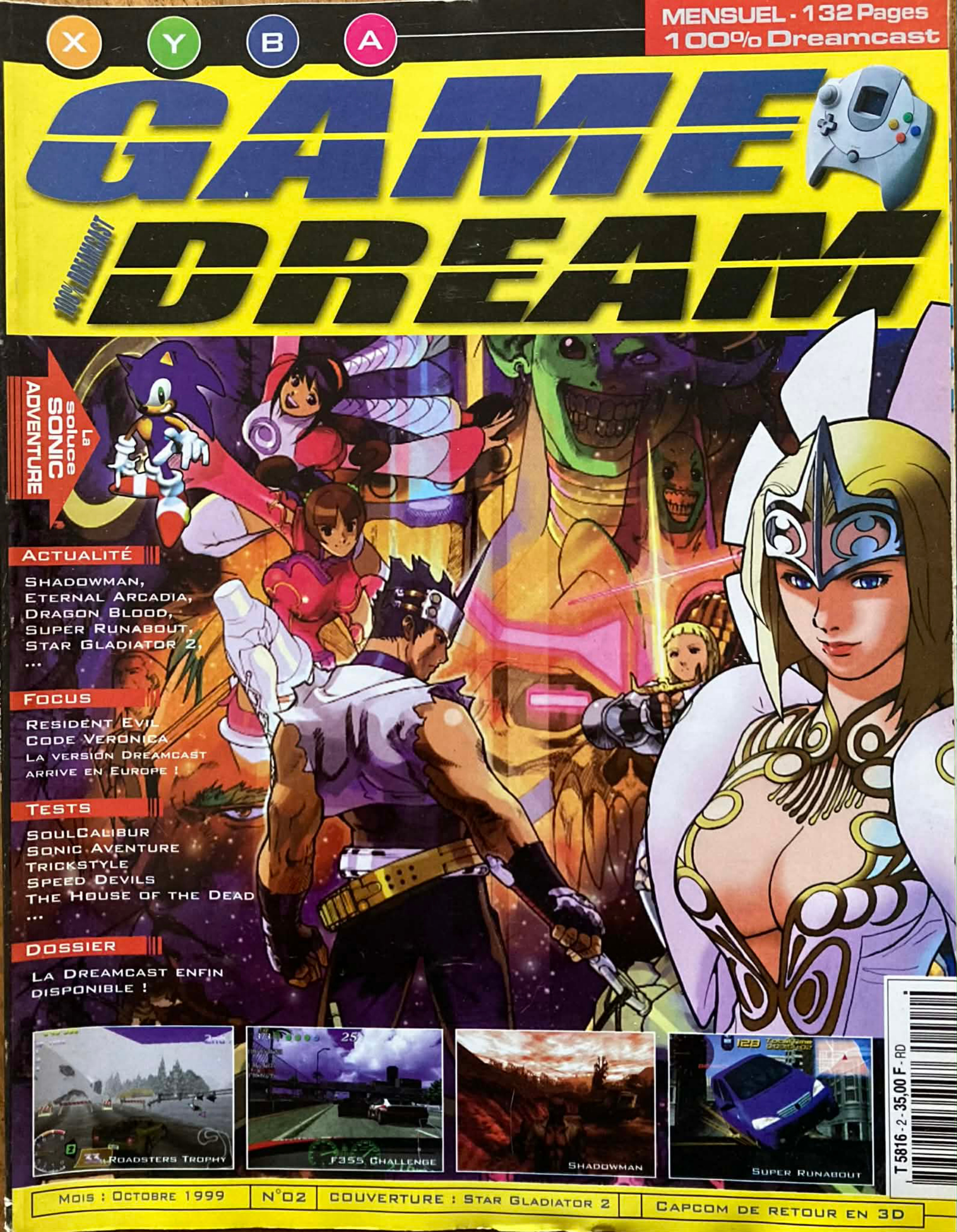 Première page de gamedream numero02