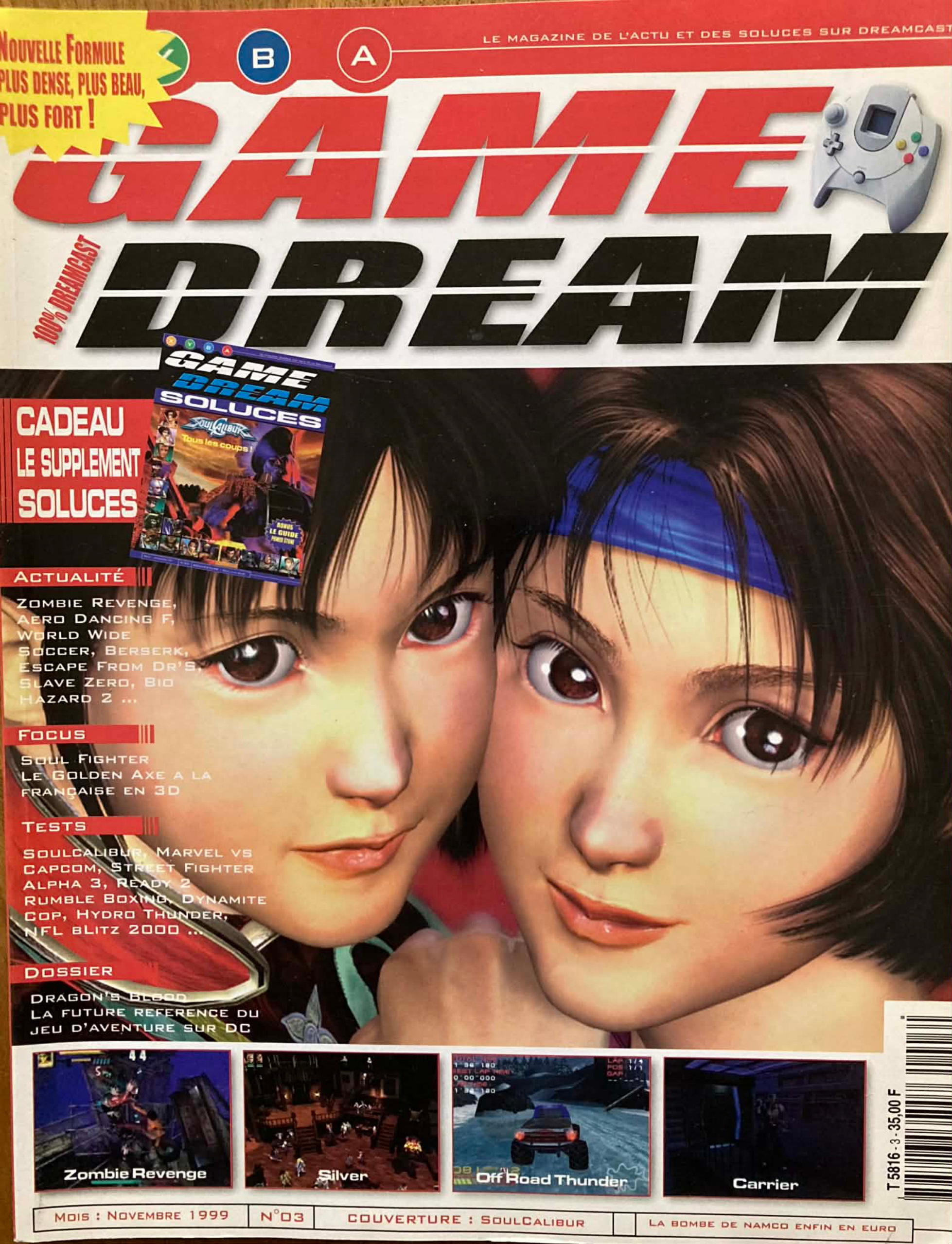 Première page de gamedream numero03