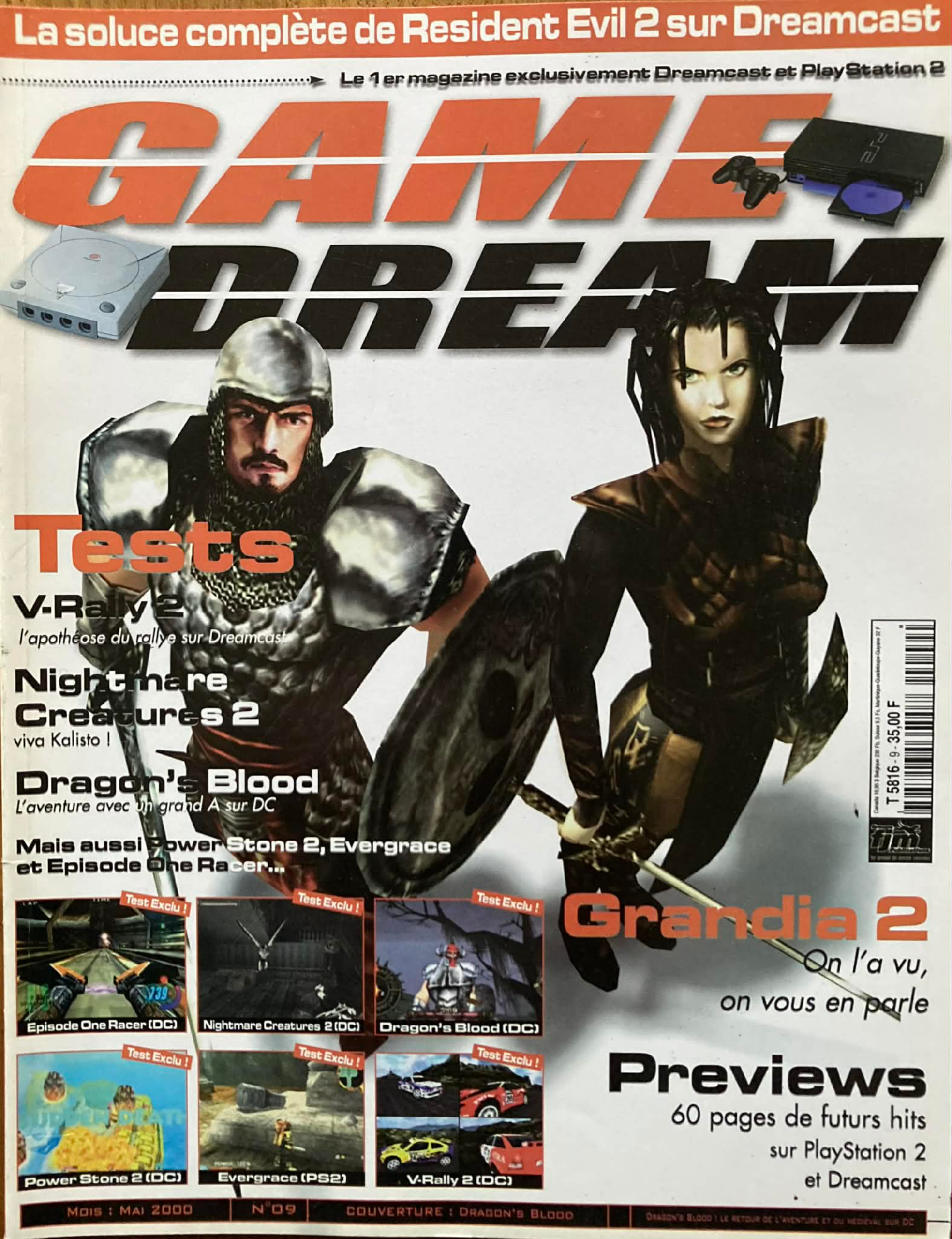 Première page de gamedream numero09