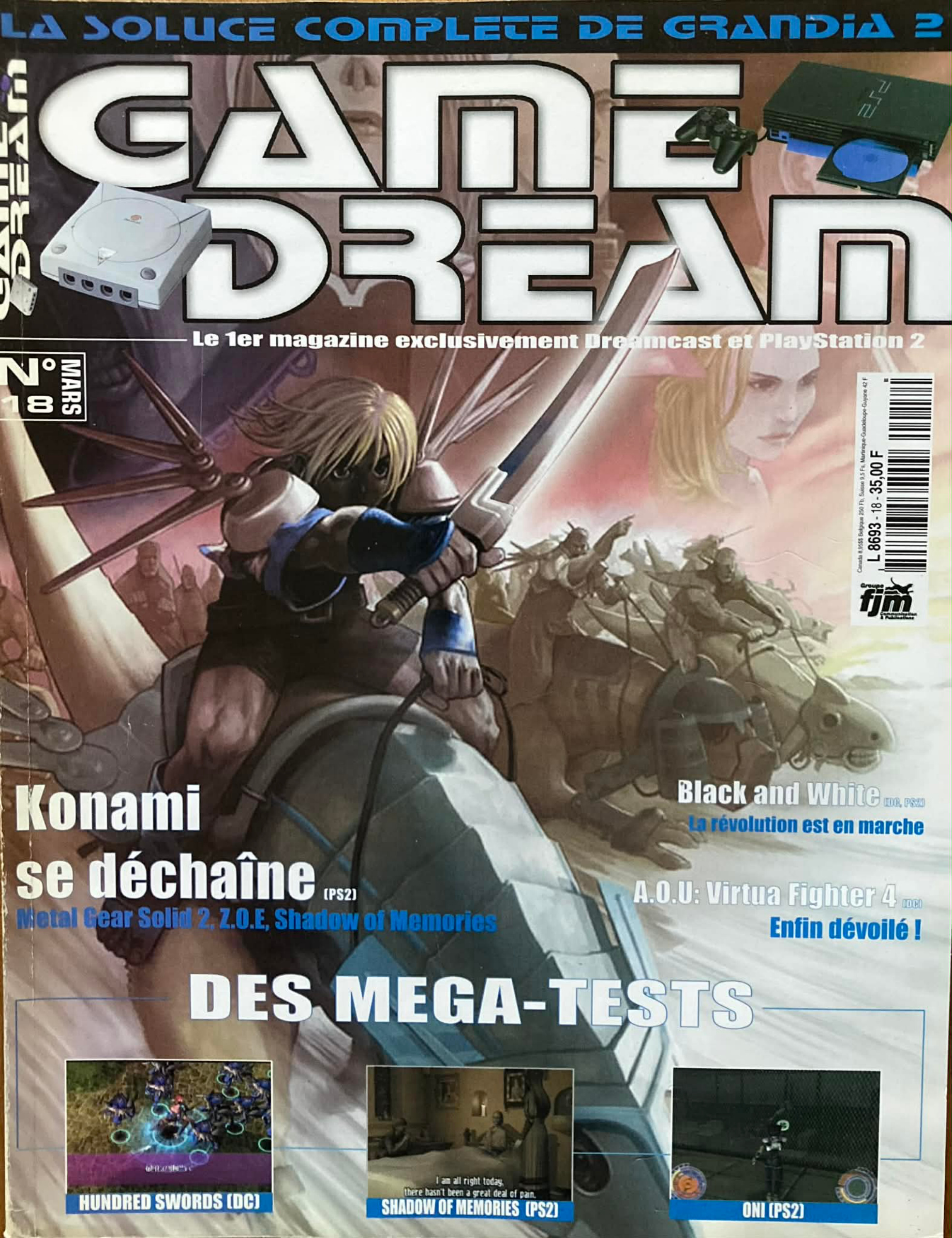 Première page de gamedream numero18