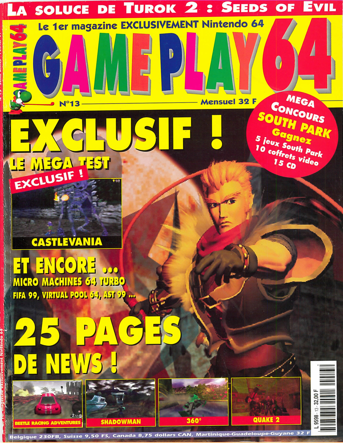 Première page de gameplay64 numero13