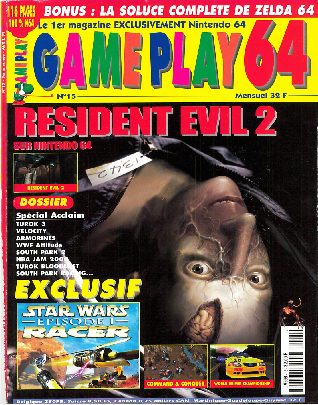 Première page de gameplay64 numero15