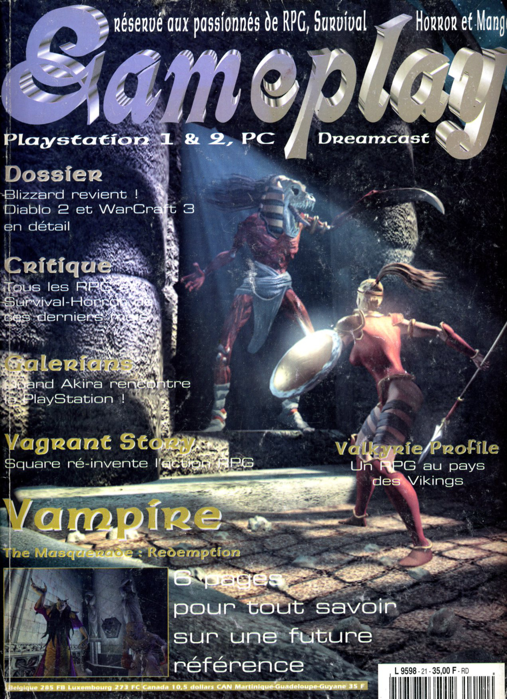 Première page de gameplayrpg numero001