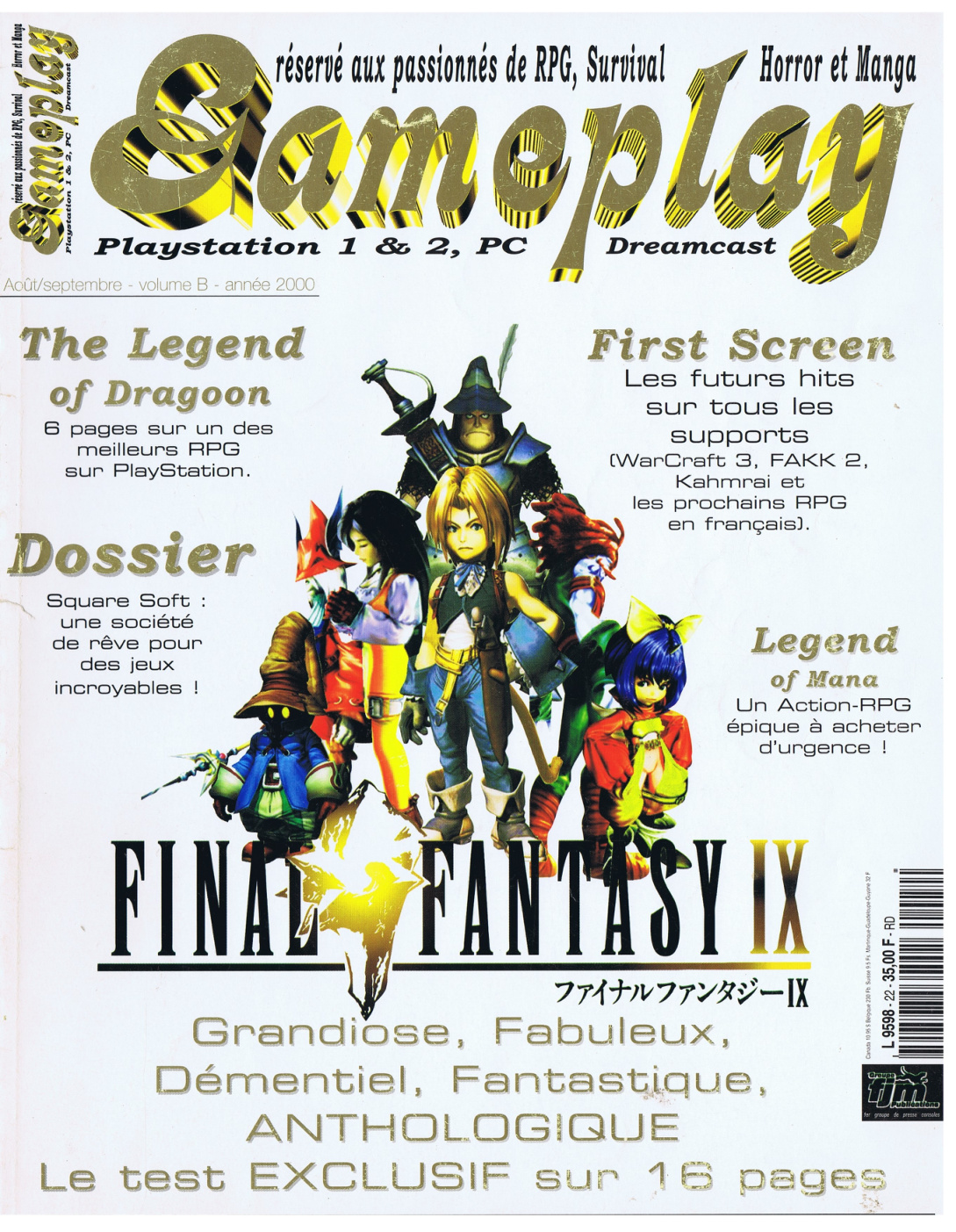 Première page de gameplayrpg numero002