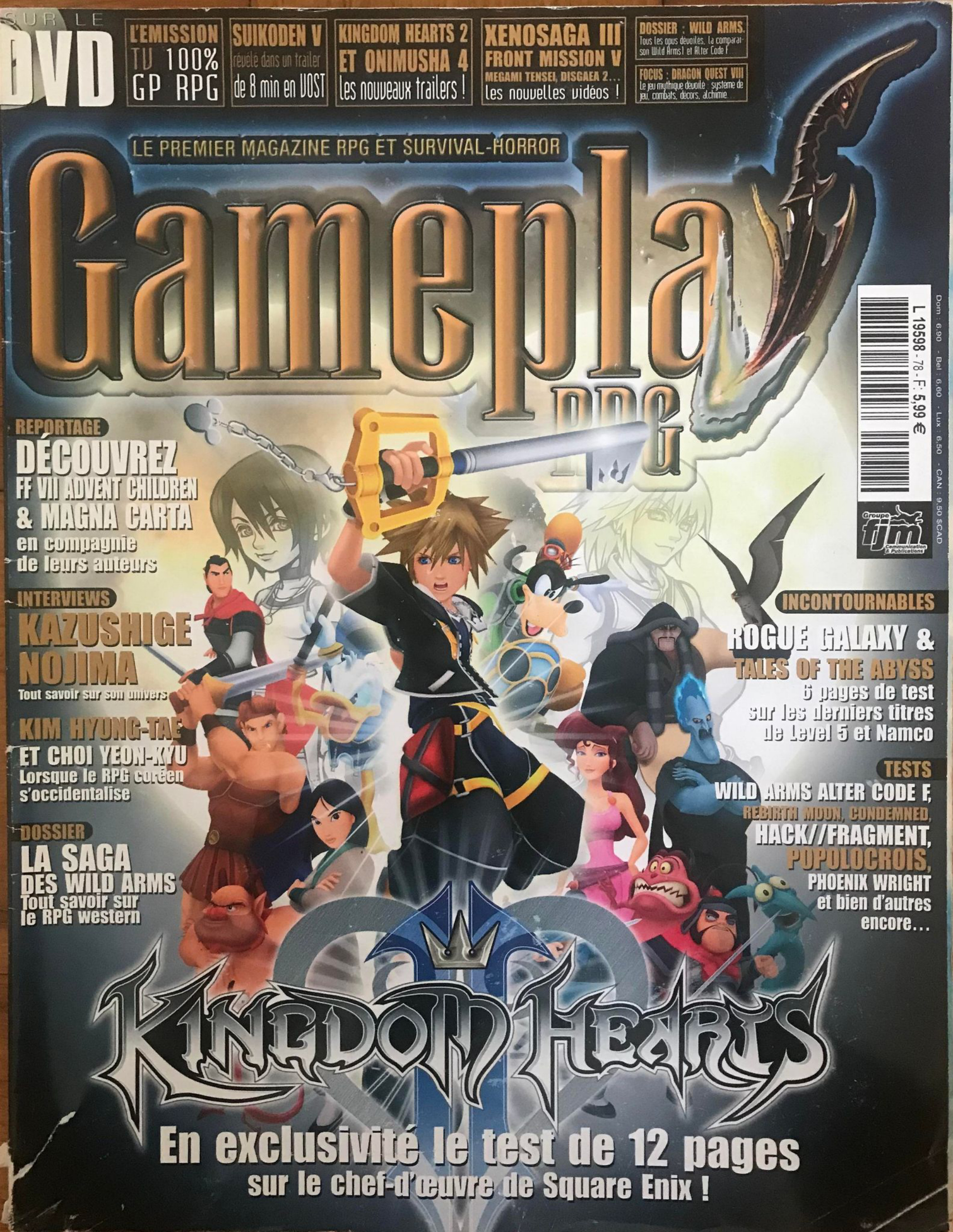 Première page de gameplayrpg numero78