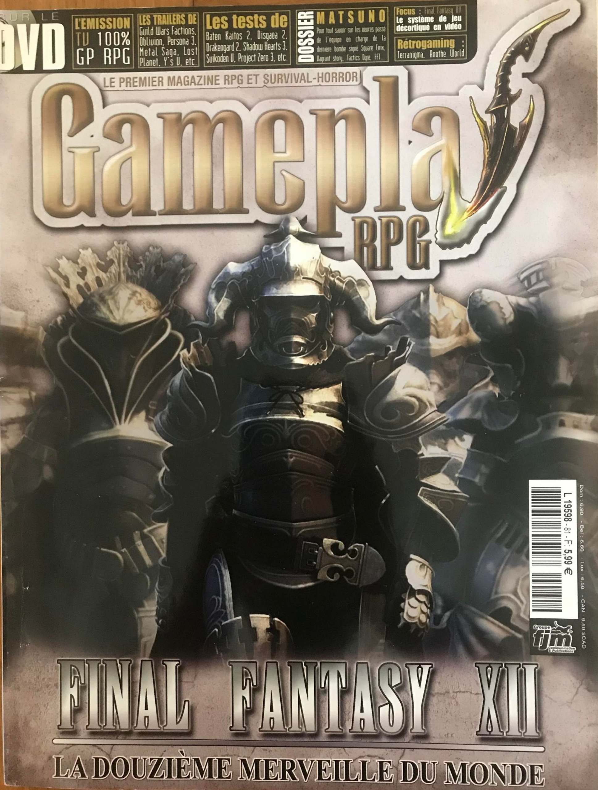 Première page de gameplayrpg numero81