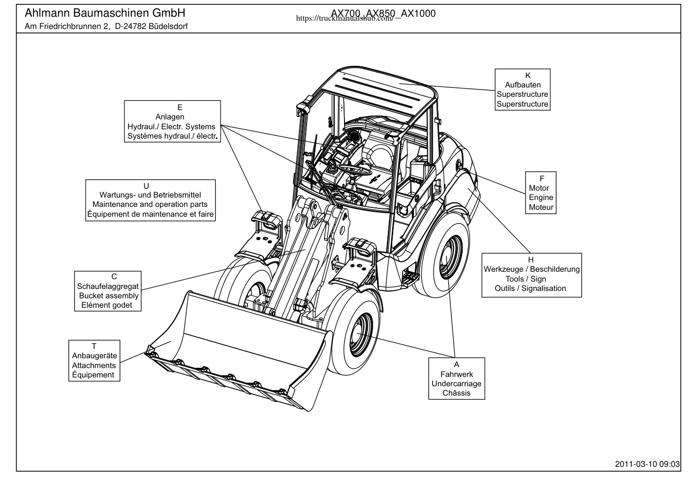 Première page de Ahlmann Baumaschinen GmbH AX700_AX850_AX1000