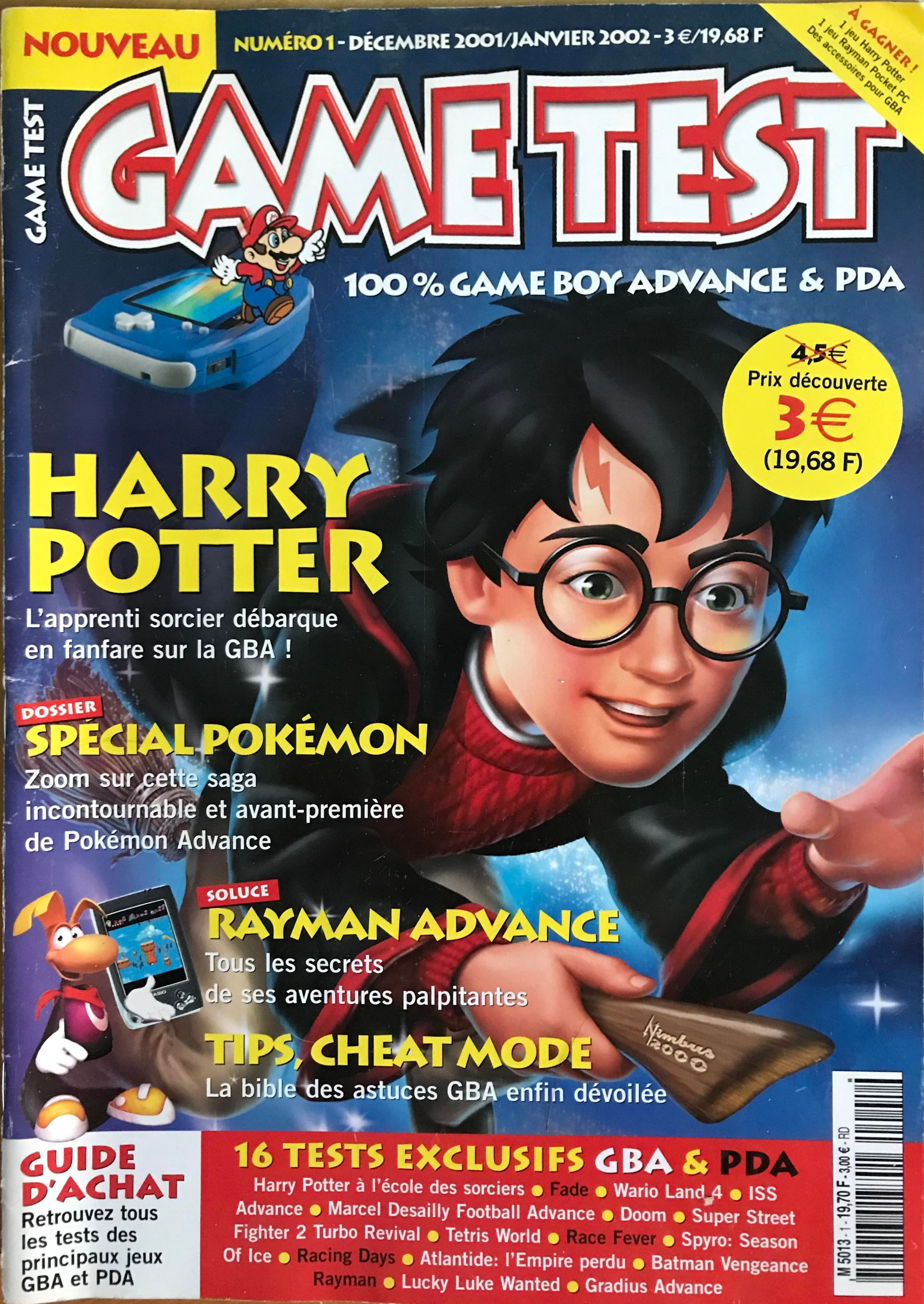 Première page de gametest numero01