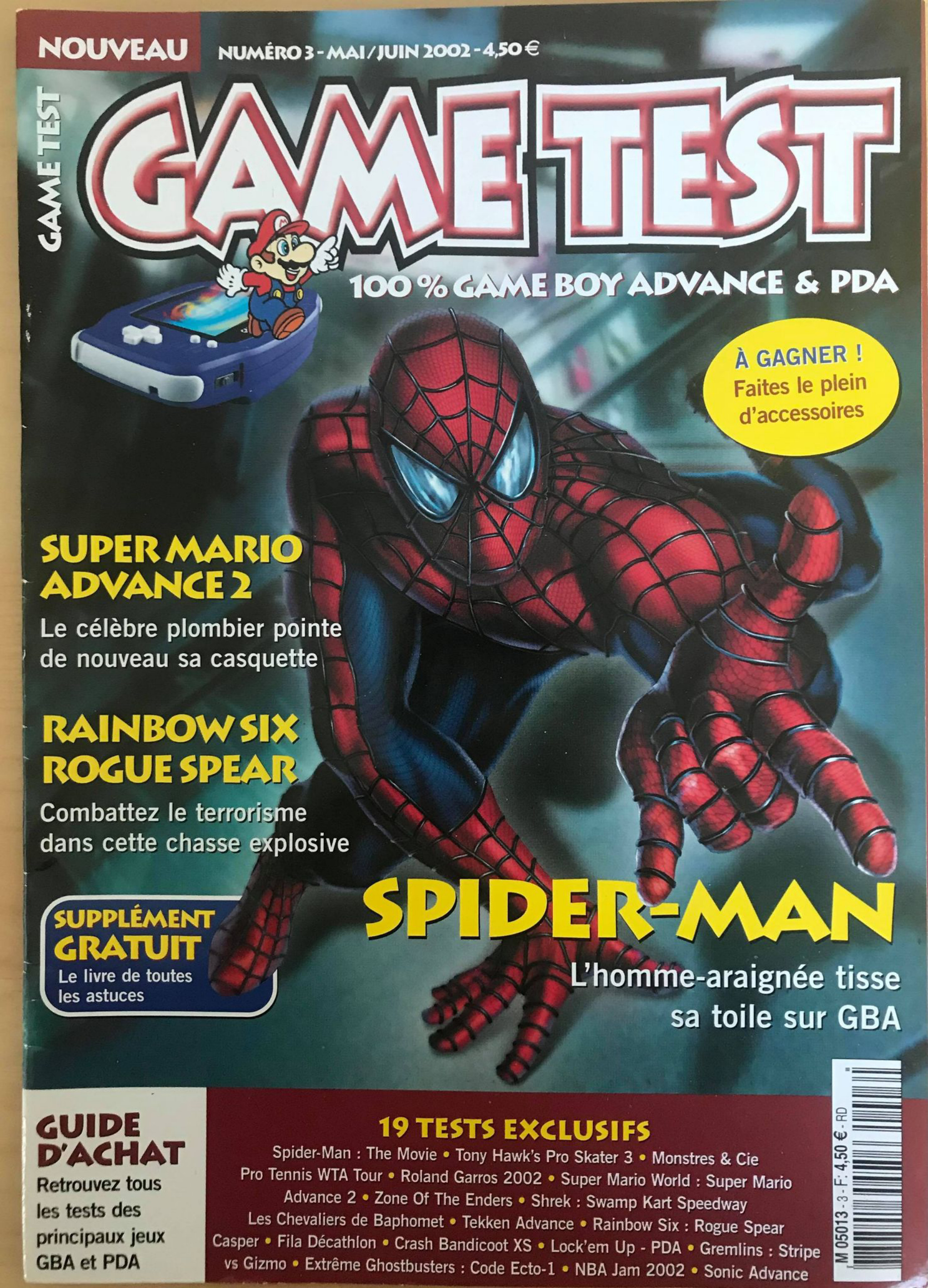 Première page de gametest numero03