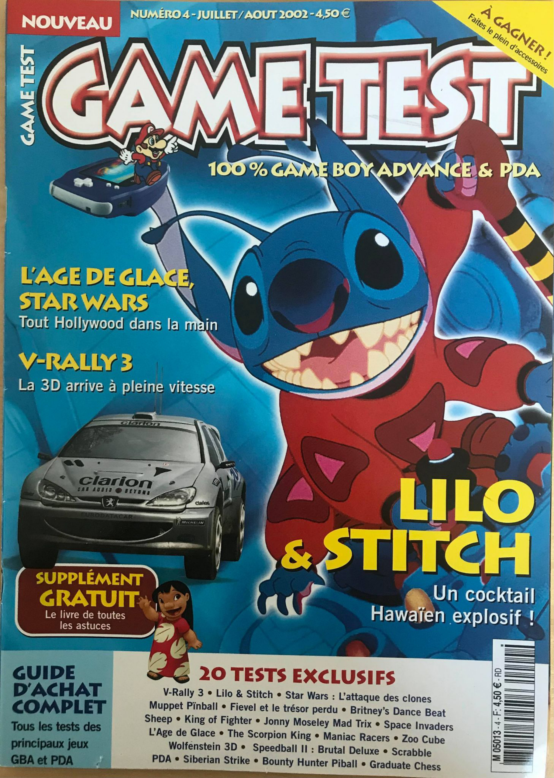 Première page de gametest numero04
