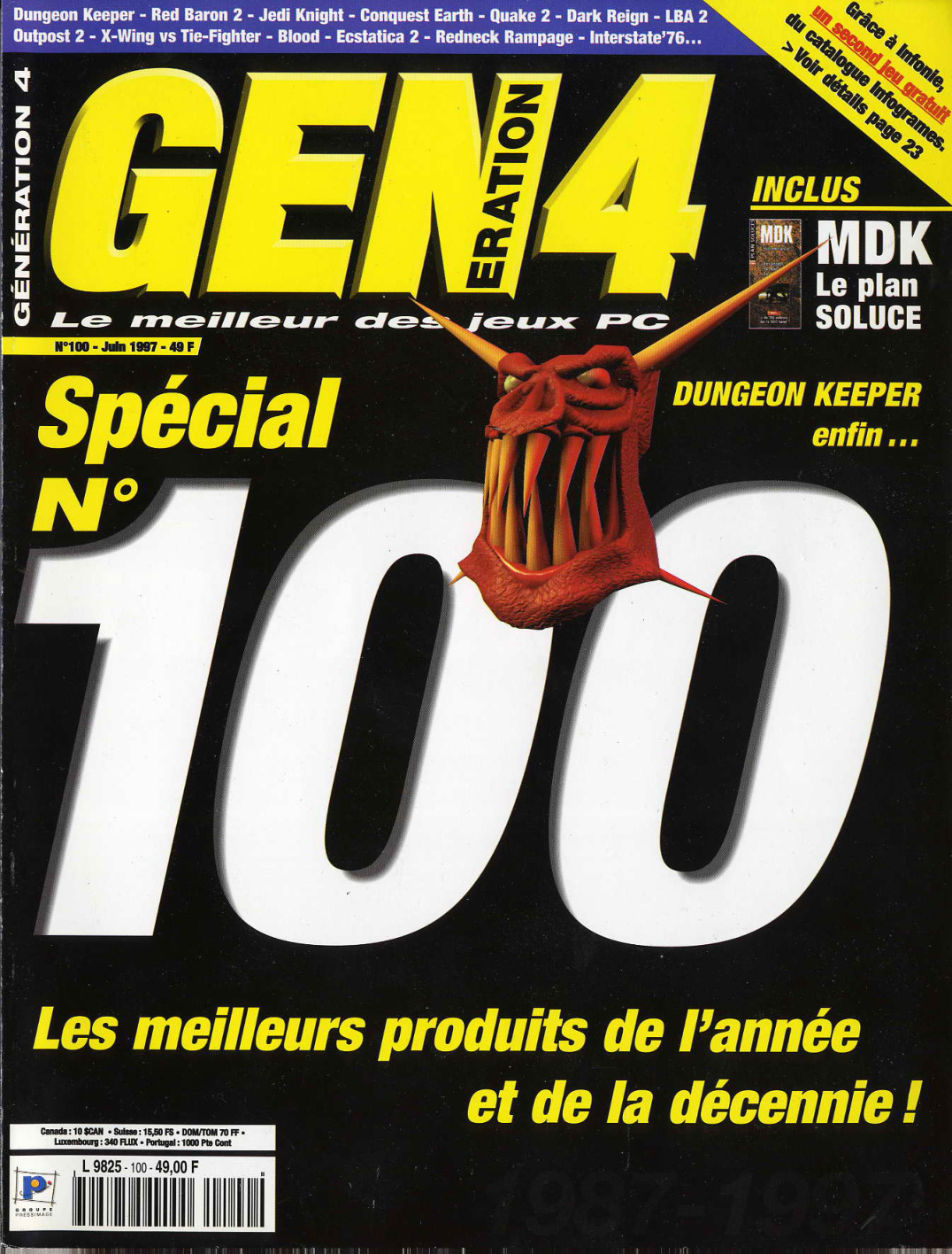 Première page de generation4 numero100
