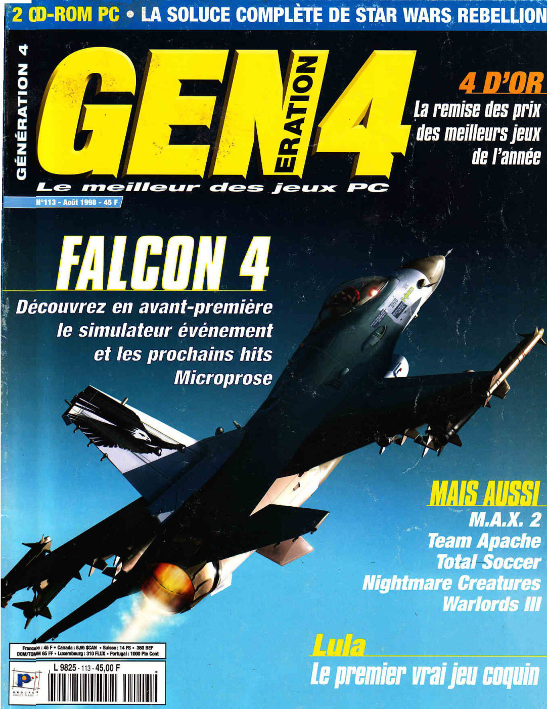 Première page de generation4 numero113