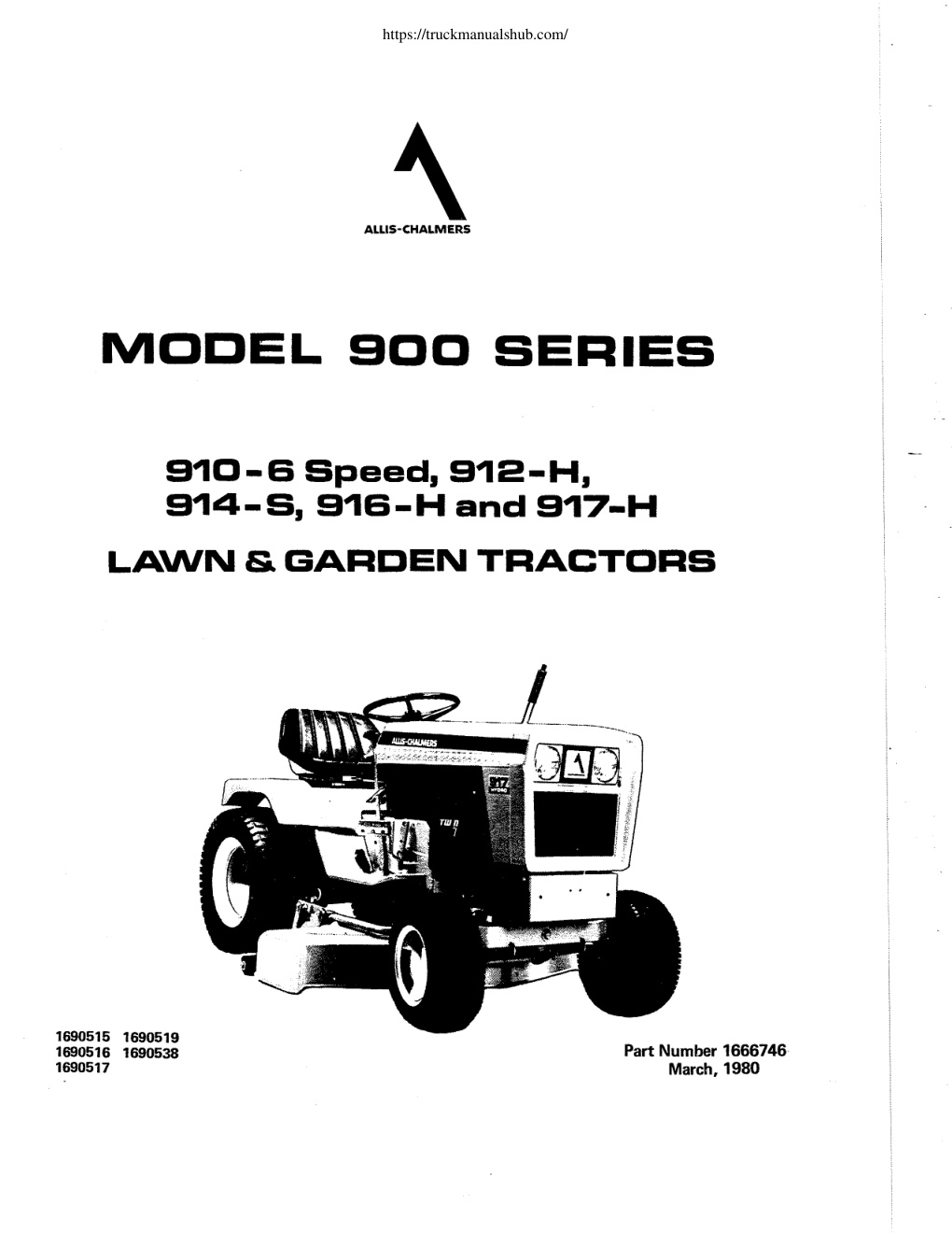 Première page de MODEL 900 SERIES
