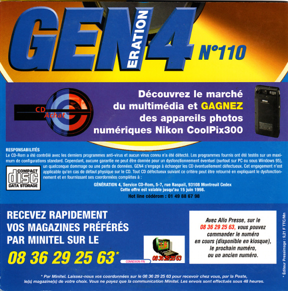 Première page de generation4 numerocd110