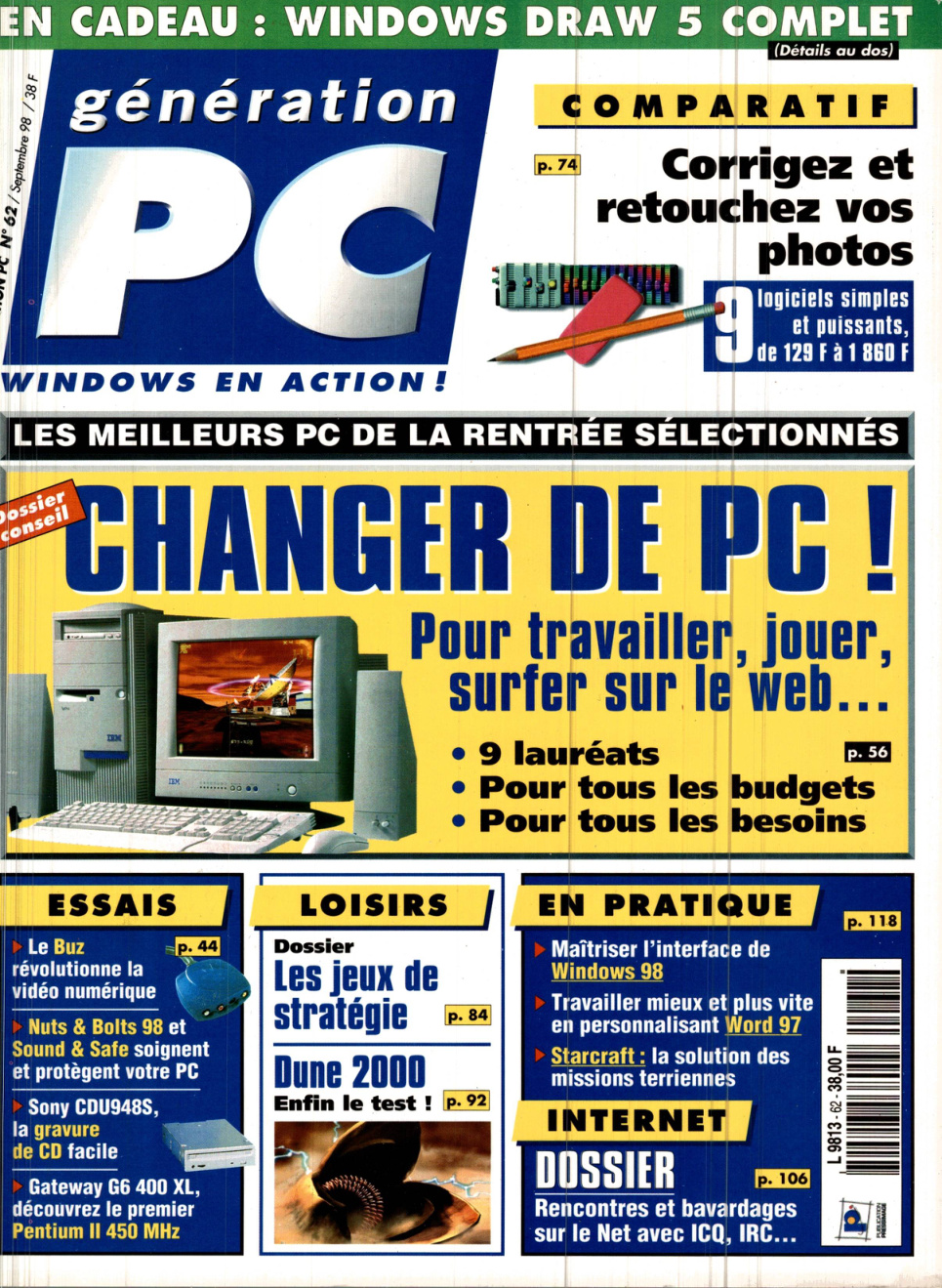 Première page de generationpc numero62