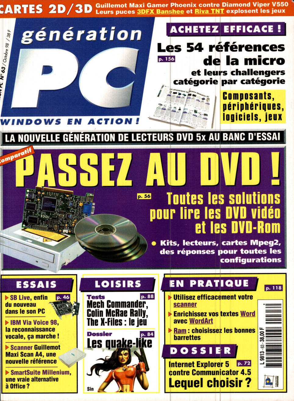 Première page de generationpc numero63
