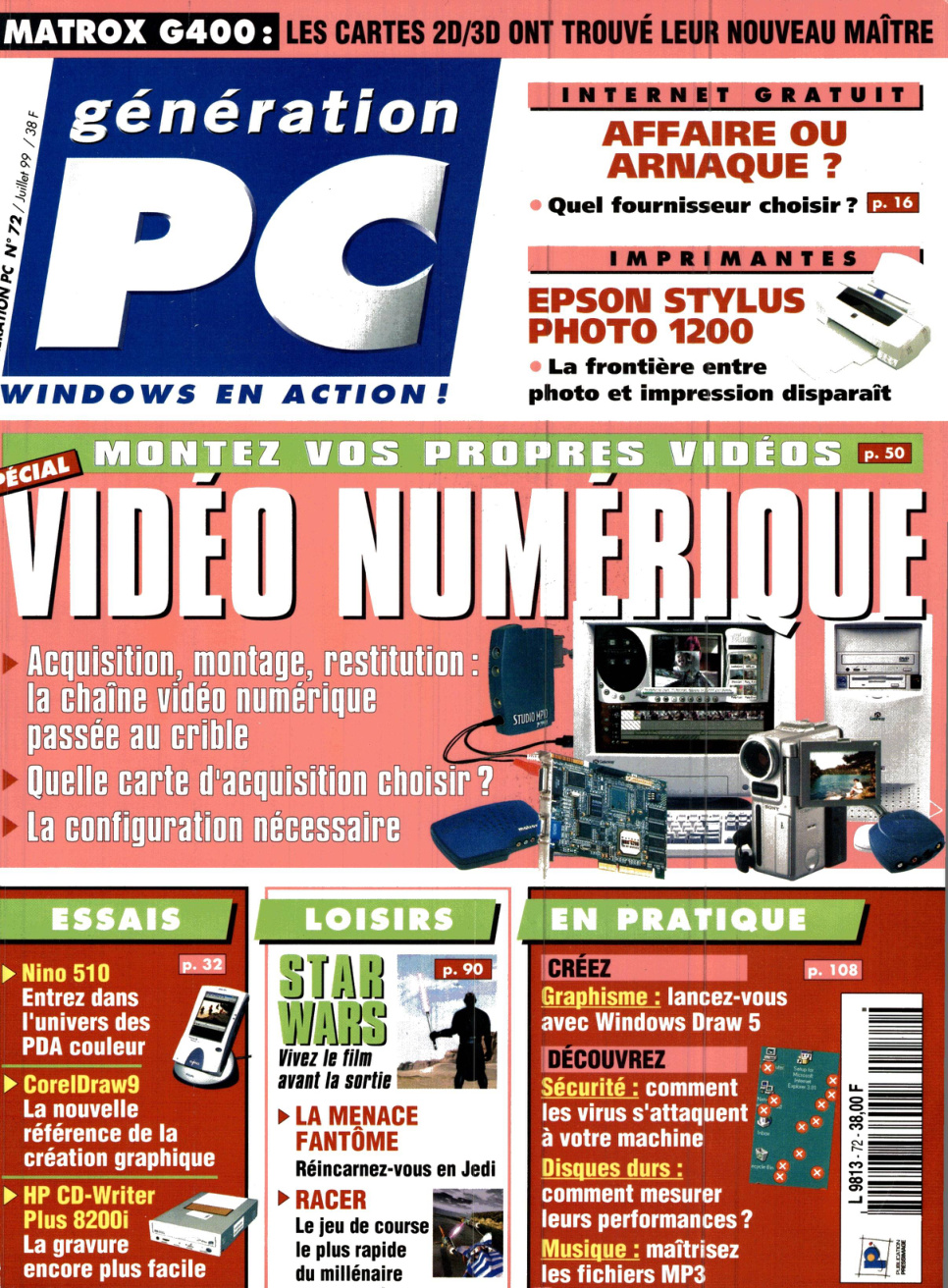 Première page de generationpc numero72