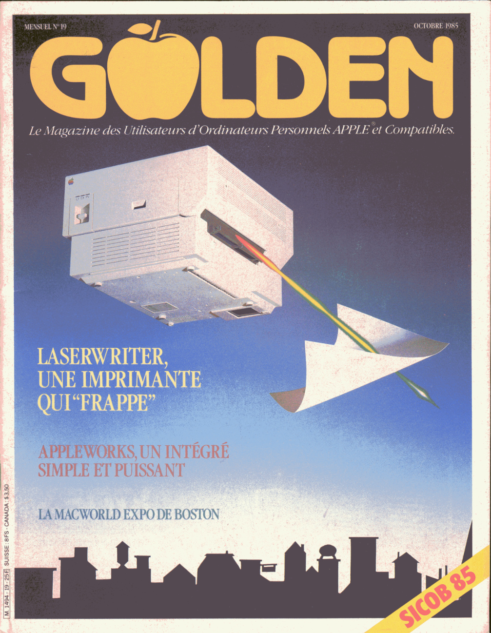 Première page de golden numero19