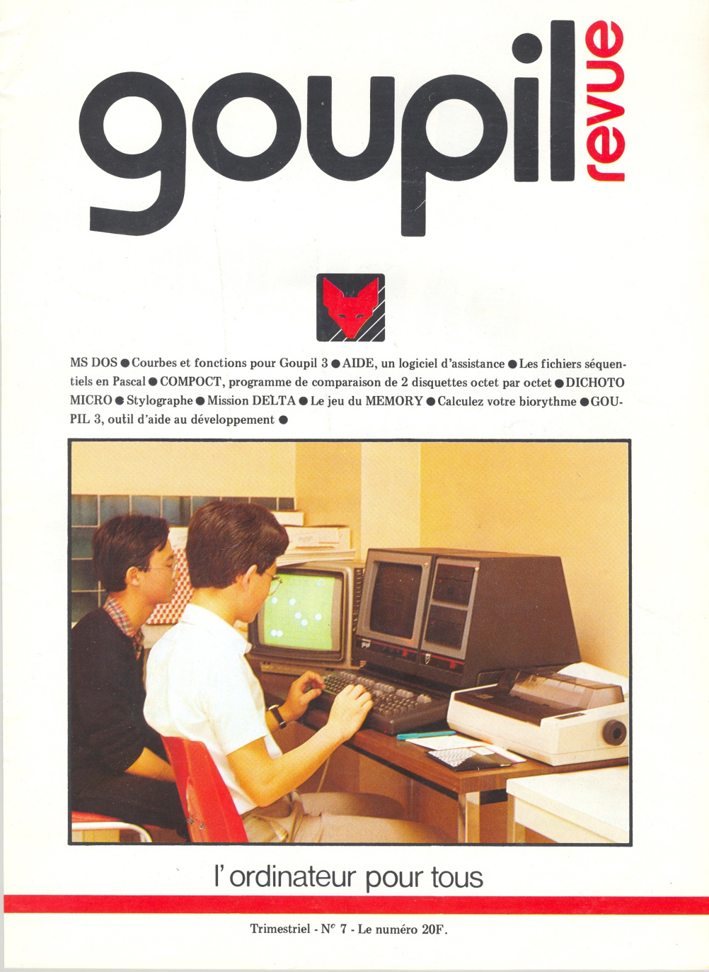 Première page de goupilrevue numero07