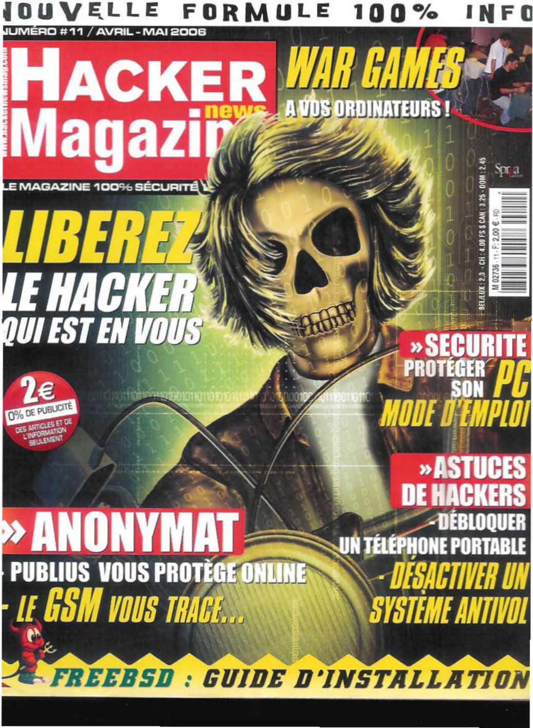 Première page de hackernewsmagazine numero11