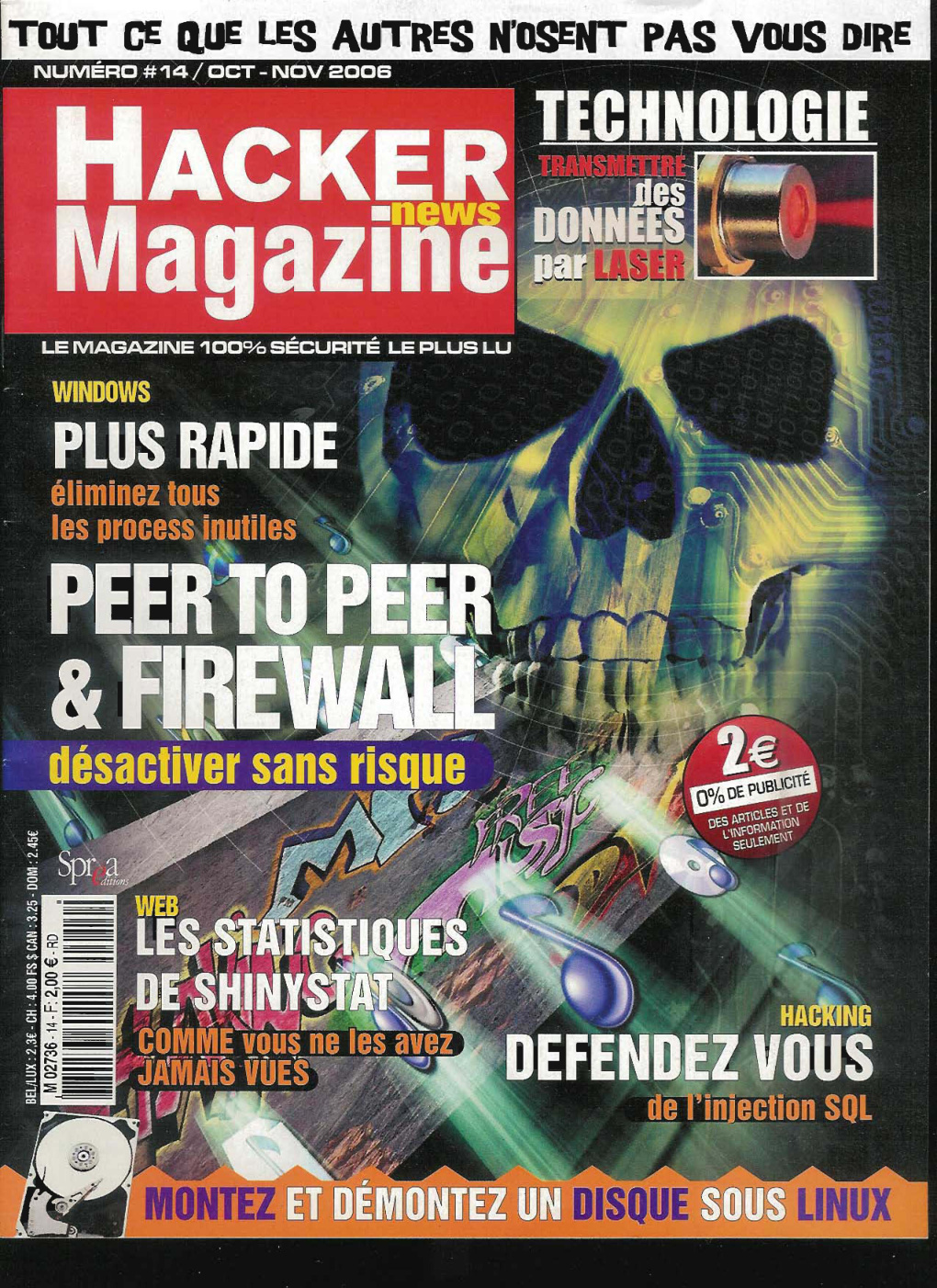 Première page de hackernewsmagazine numero14