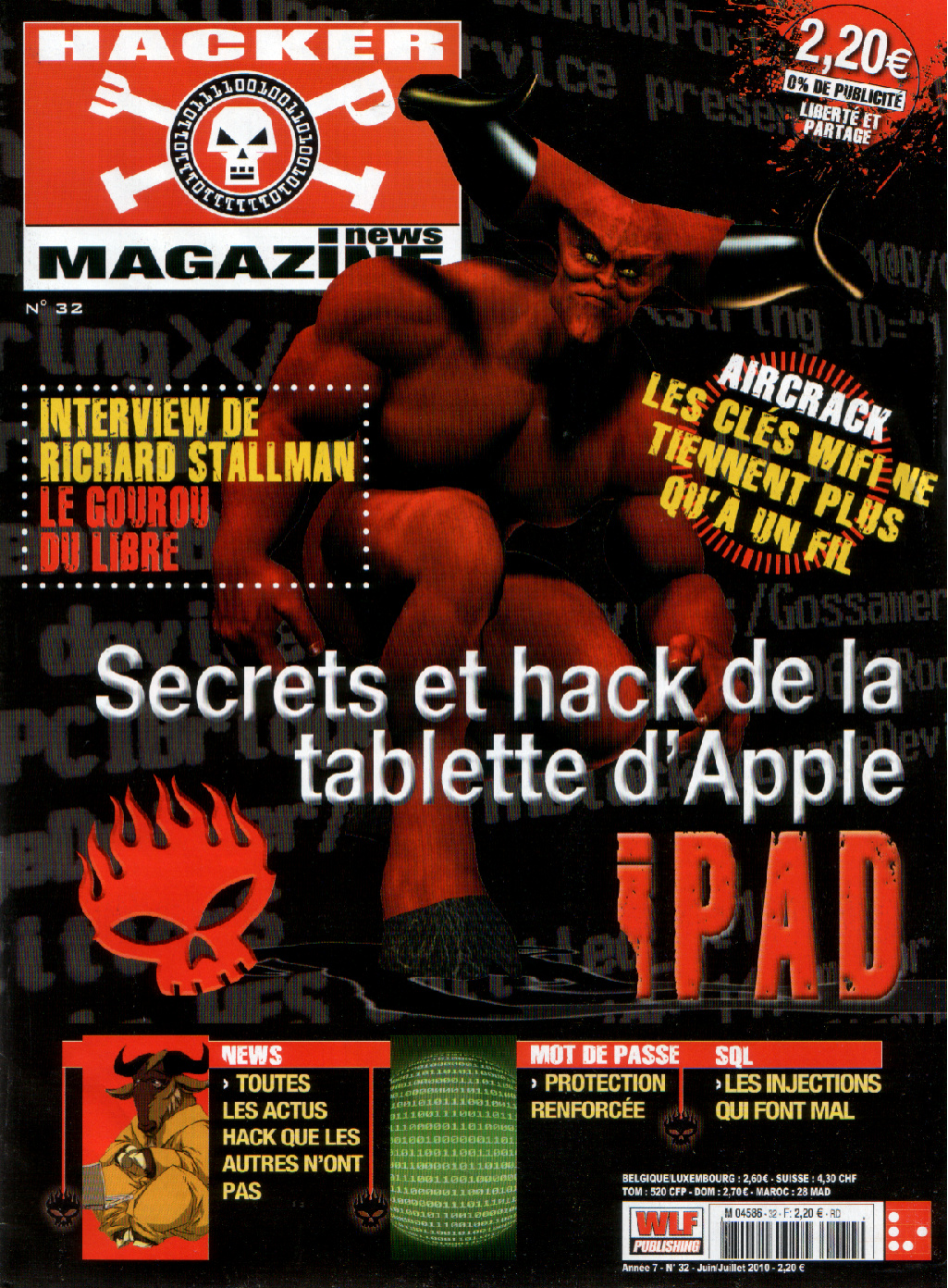 Première page de hackernewsmagazine numero32