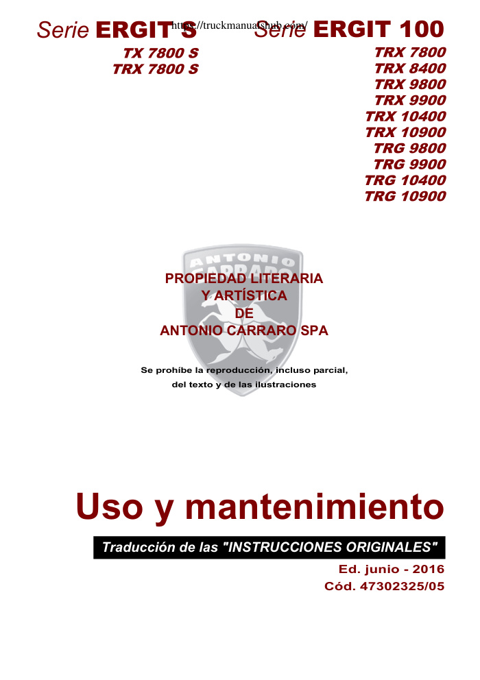Première page de TX7800S TRX7800