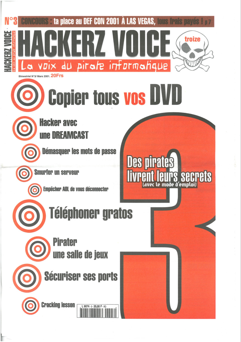 Première page de hackerzvoice numero03
