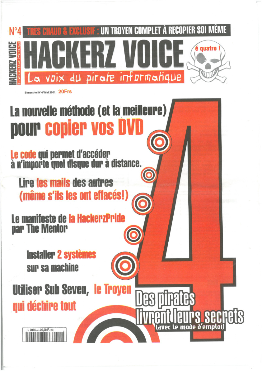 Première page de hackerzvoice numero04