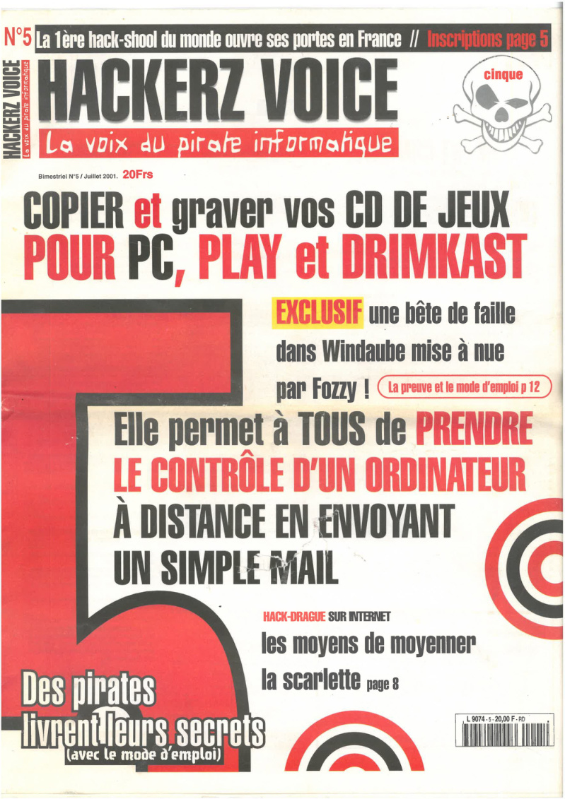Première page de hackerzvoice numero05