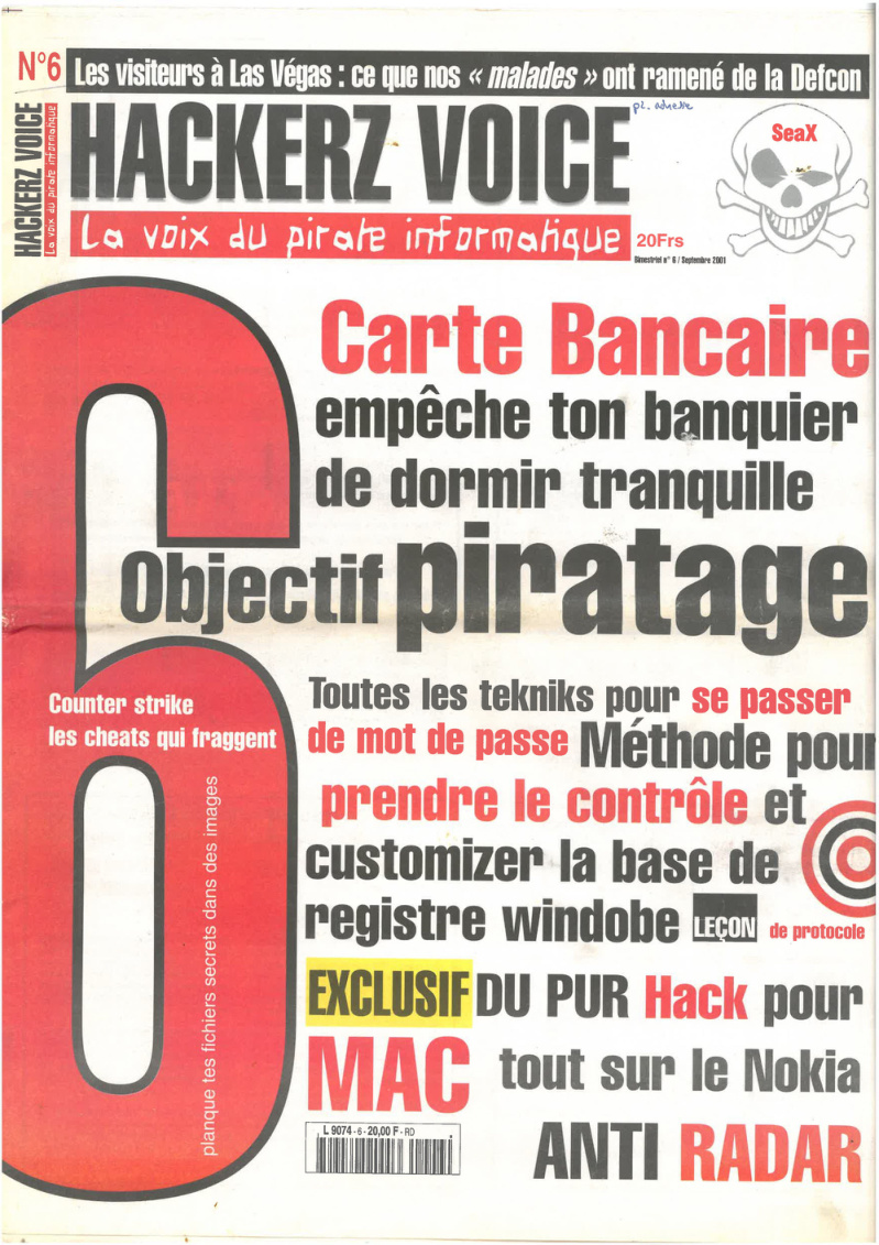 Première page de hackerzvoice numero06
