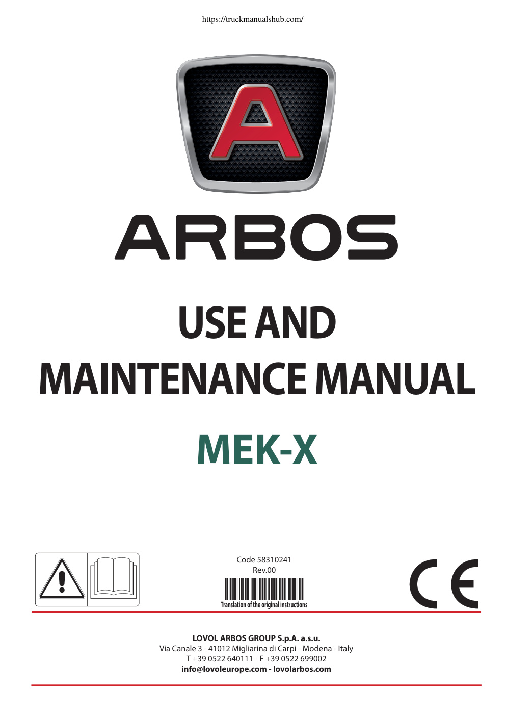 Première page de MAINTENANCE MANUAL