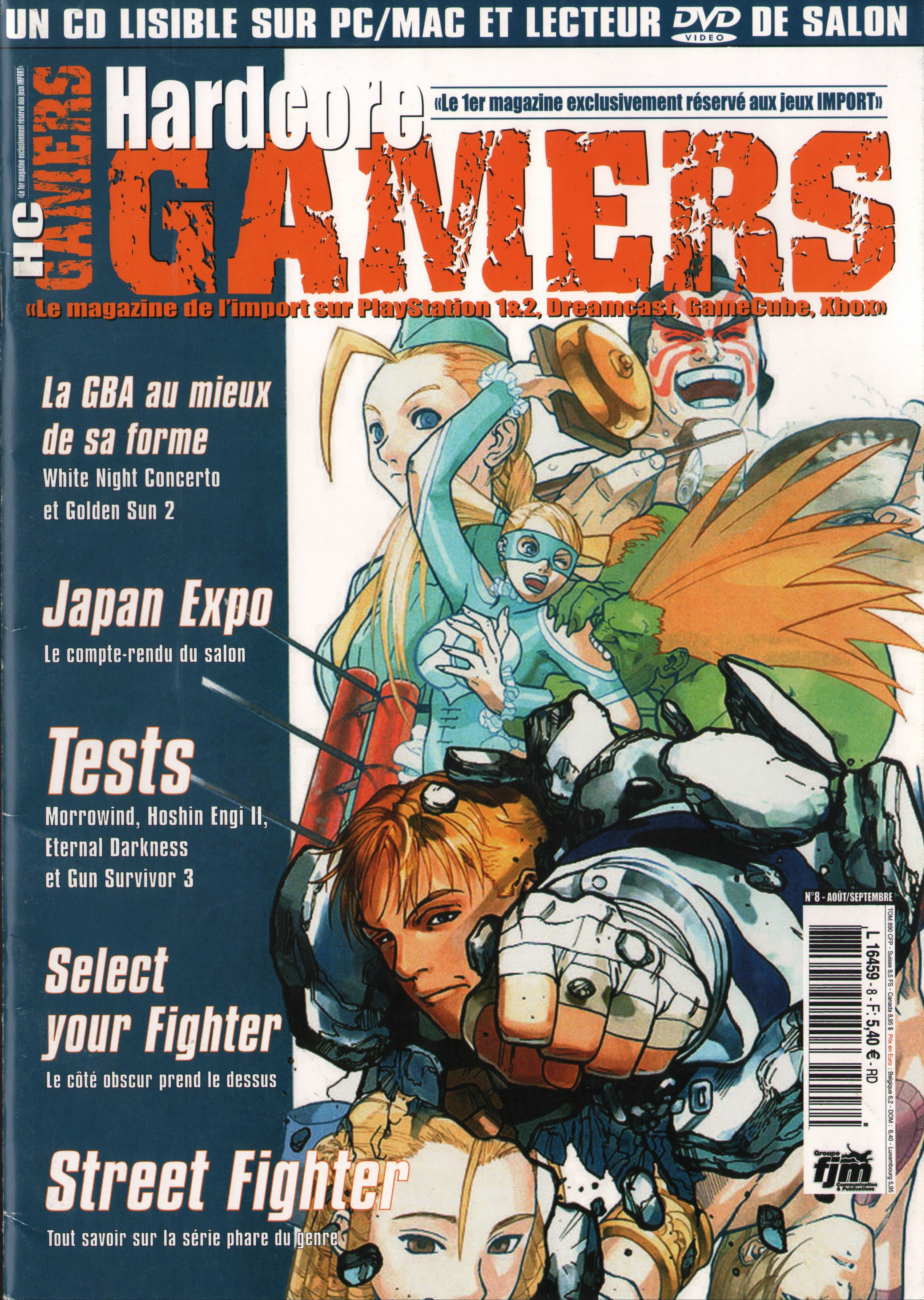 Première page de hardcoregamers numero08