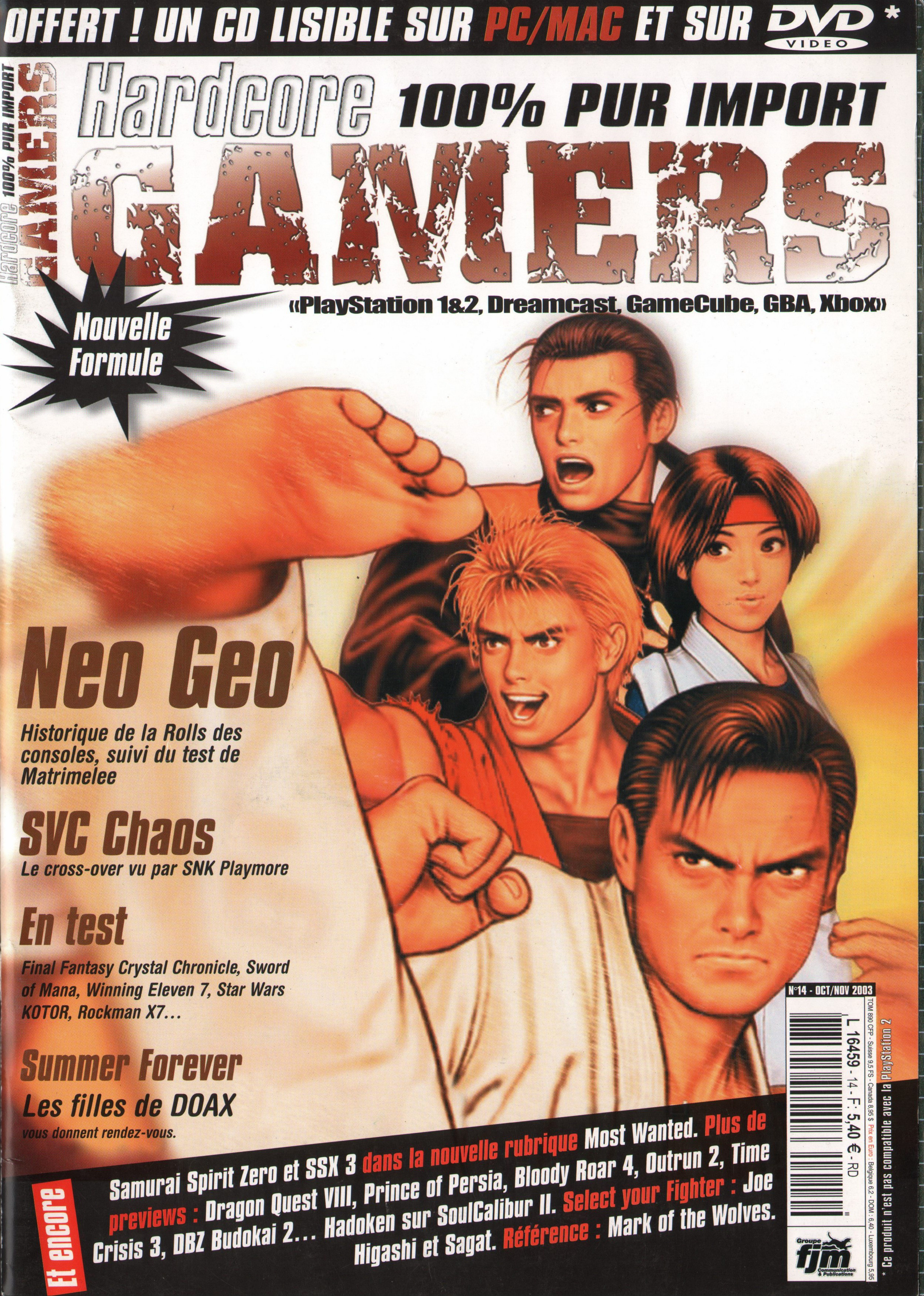 Première page de hardcoregamers numero14