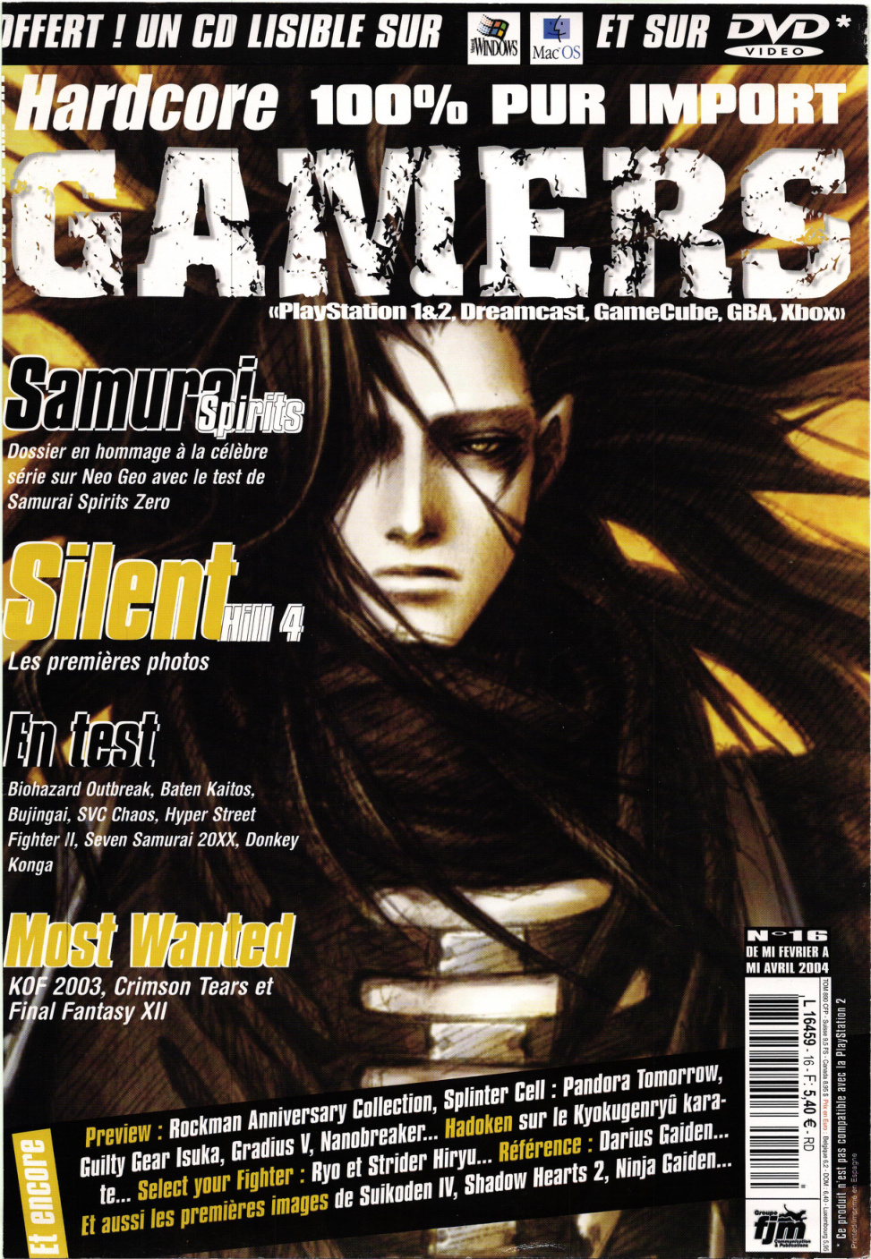 Première page de hardcoregamers numero16