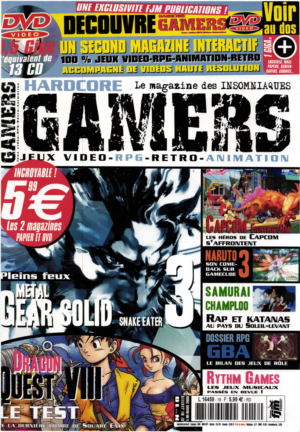 Première page de hardcoregamers numero18