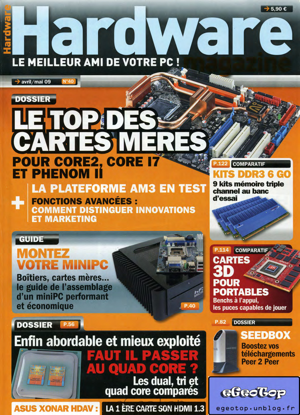 Première page de hardwaremagazine numero40